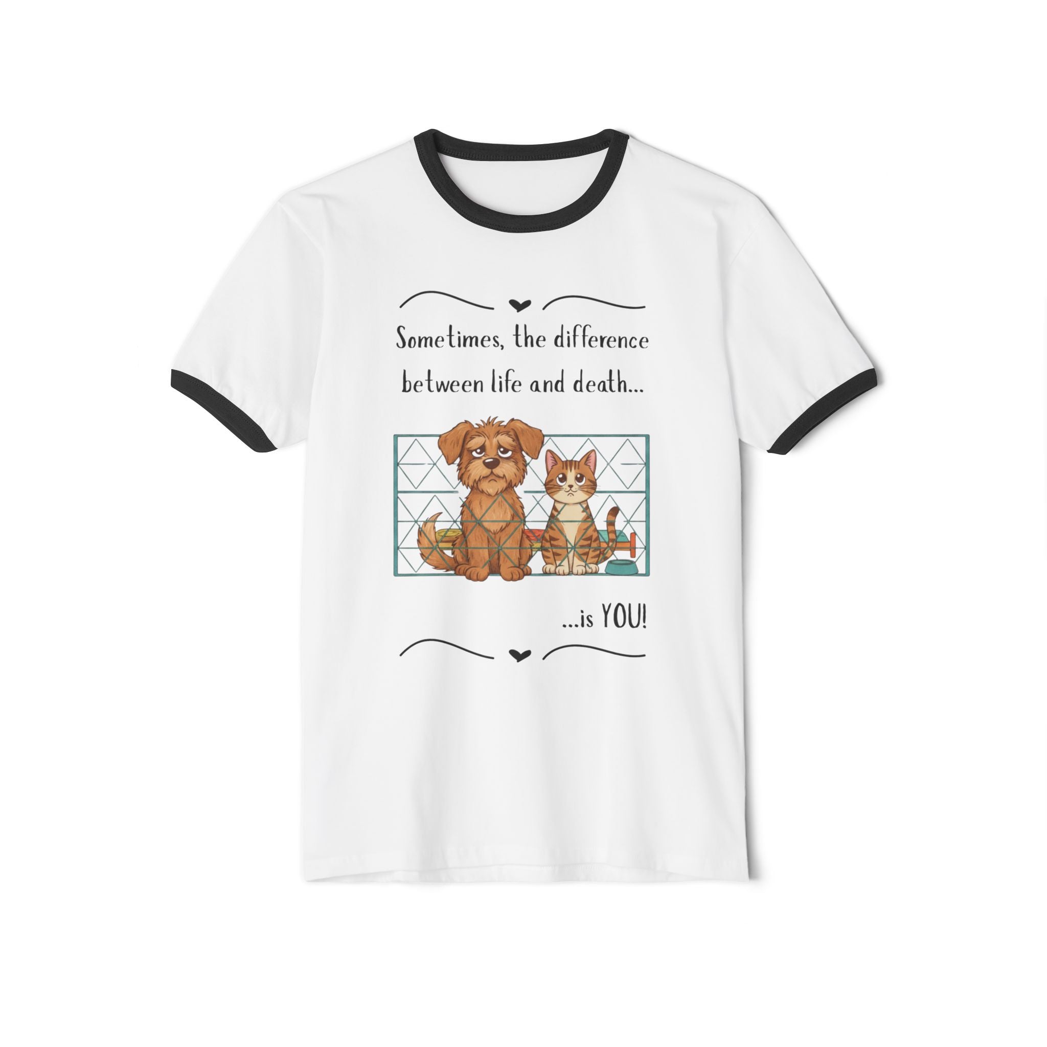 Difference Between Life and Death Ringer T‑Shirt