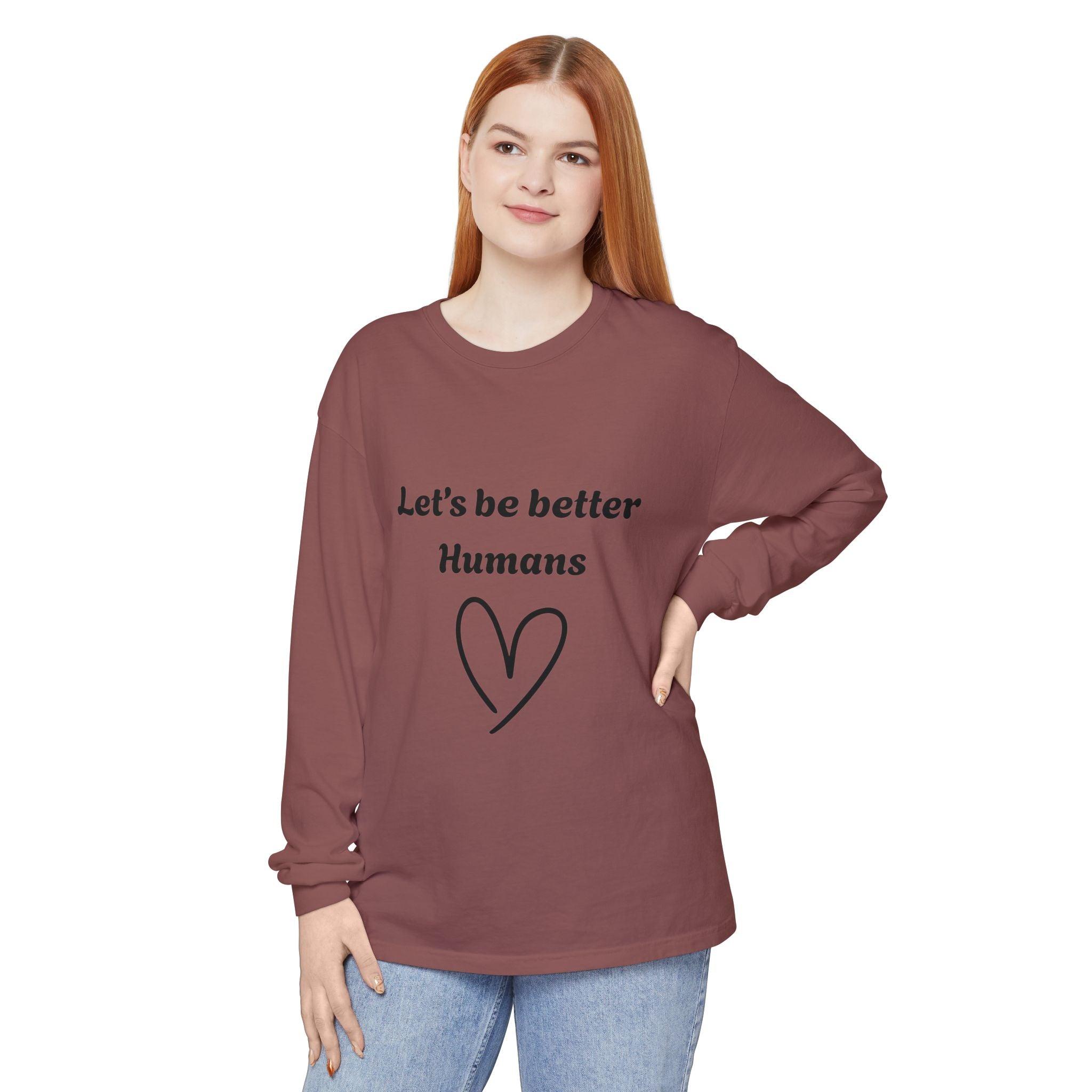 Better Human -Long Sleeve T-Shirt- blk print