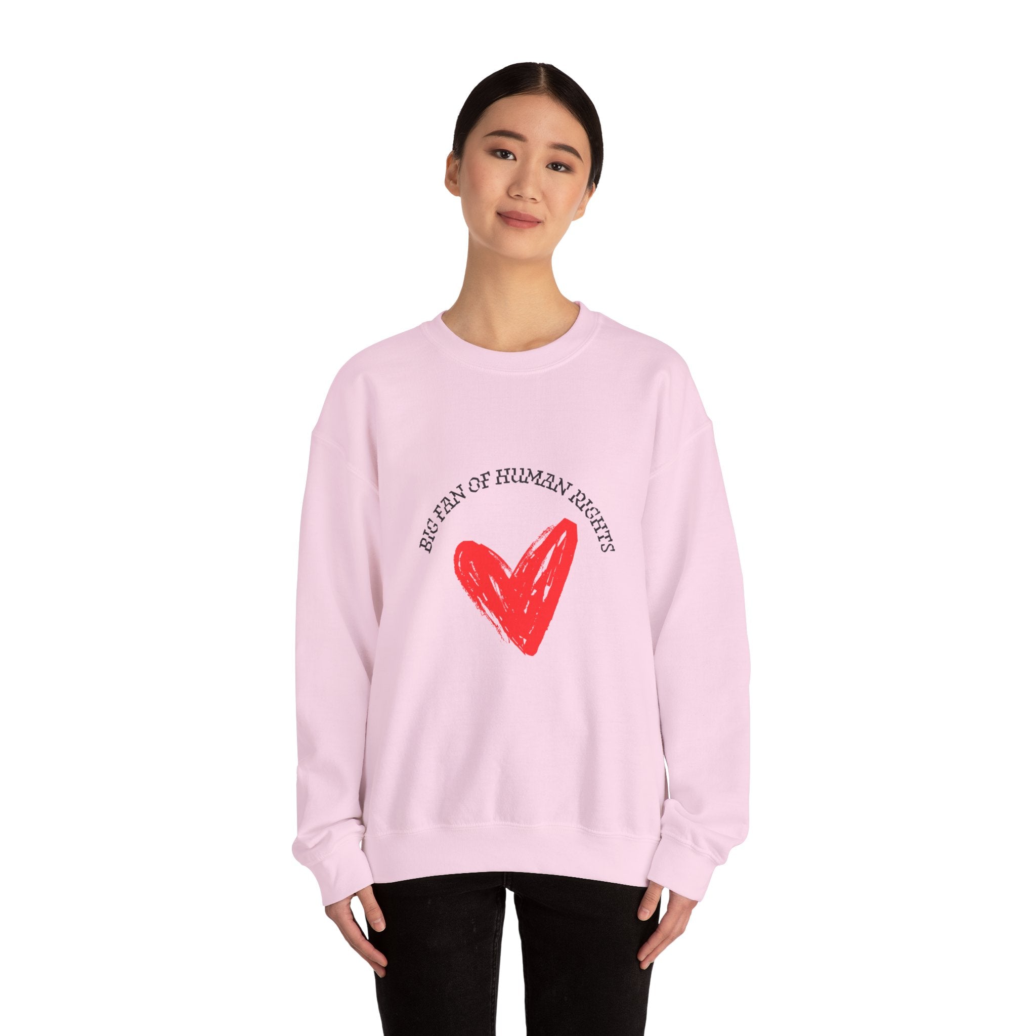 Fan of Human Rights Crewneck Sweatshirt- blk print