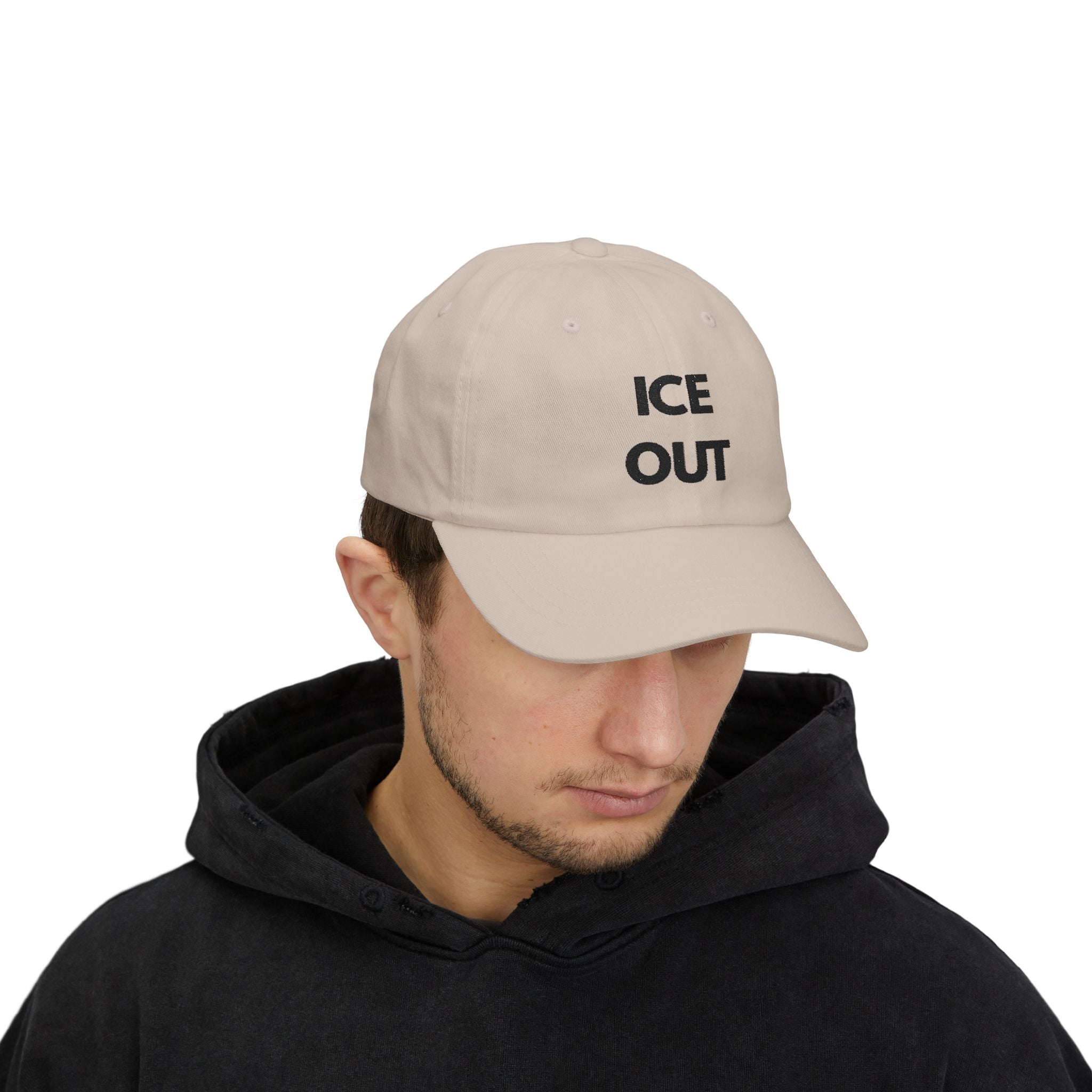 "Ice Out" Cap - blk print