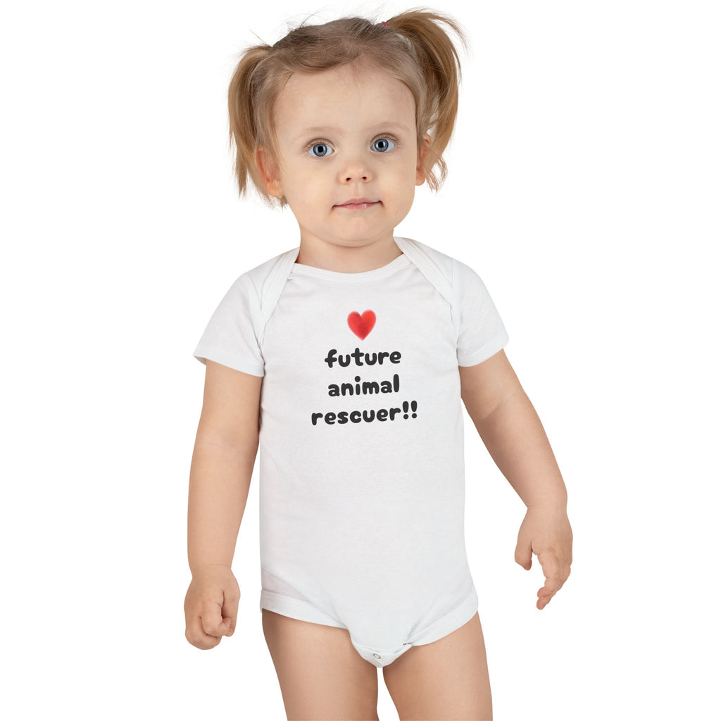 Future Animal Rescuer Organic Baby Bodysuit