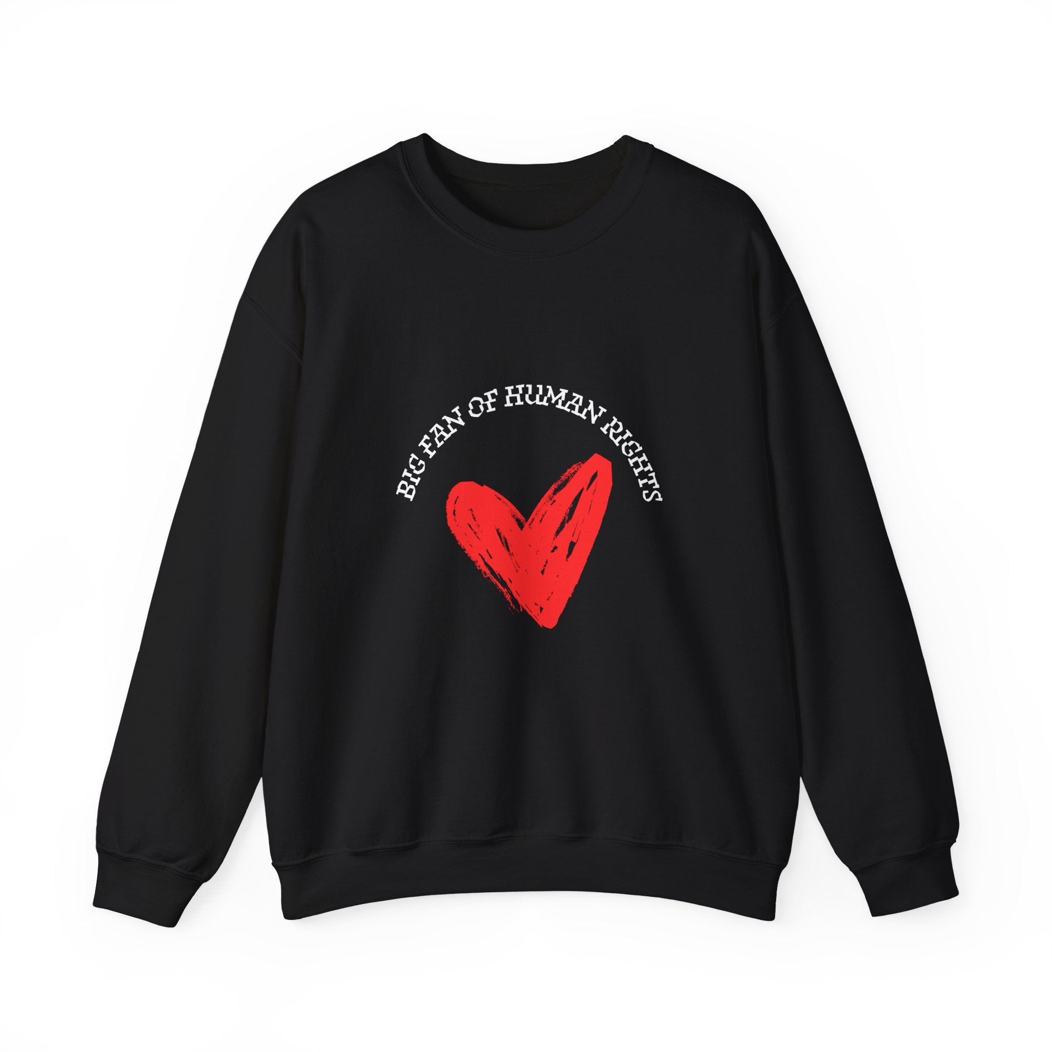 Fan of Human Rights Crewneck Sweatshirt-wht print