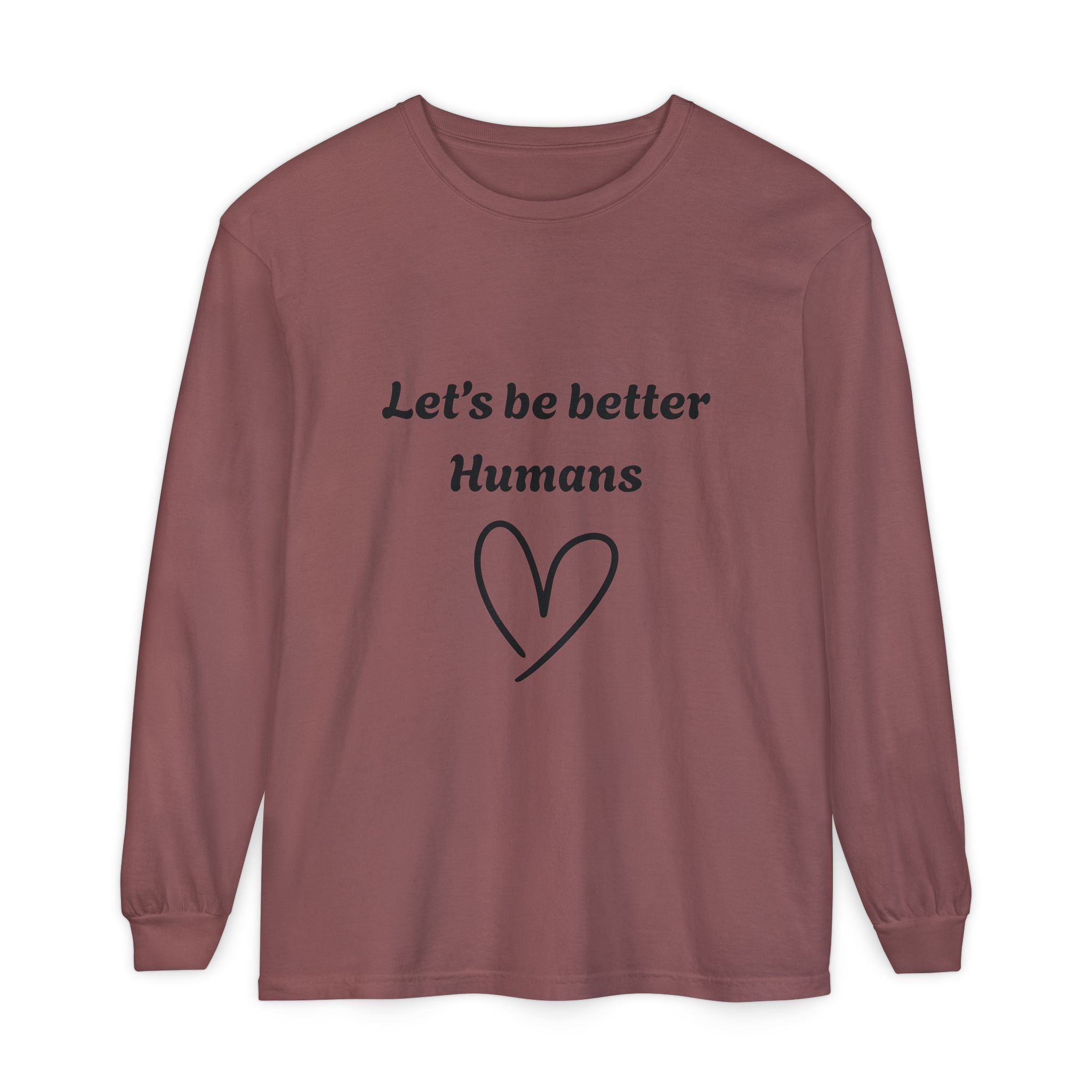 Better Human -Long Sleeve T-Shirt- blk print