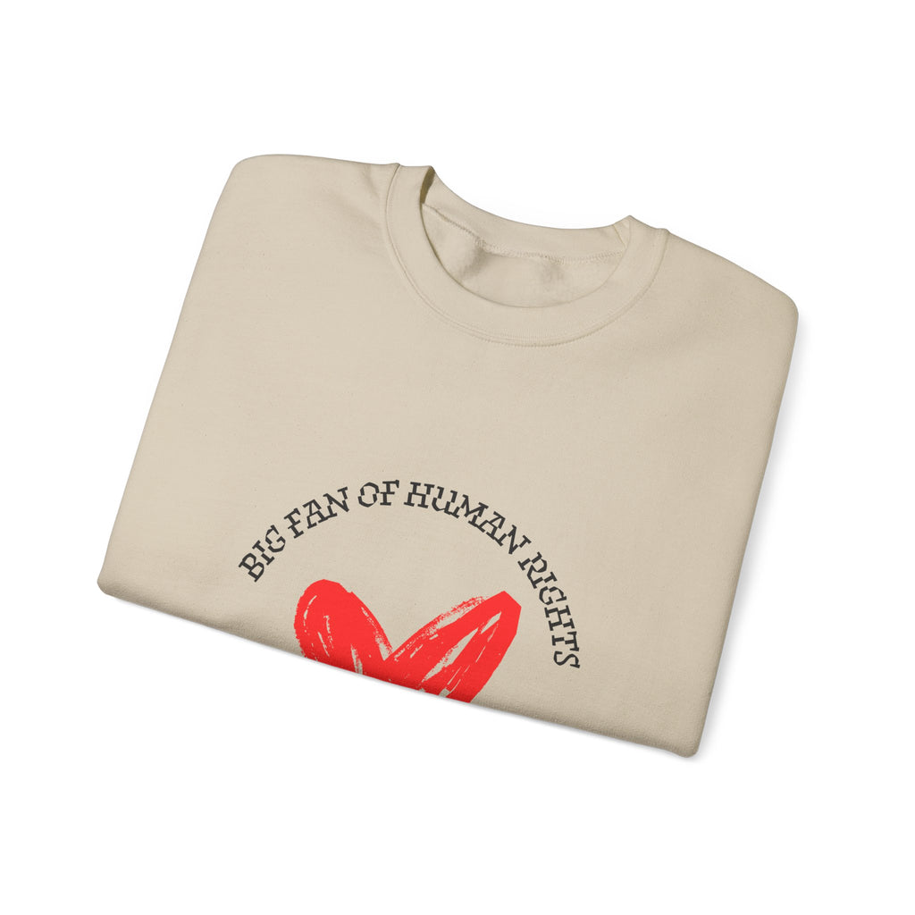 Fan of Human Rights Crewneck Sweatshirt- blk print