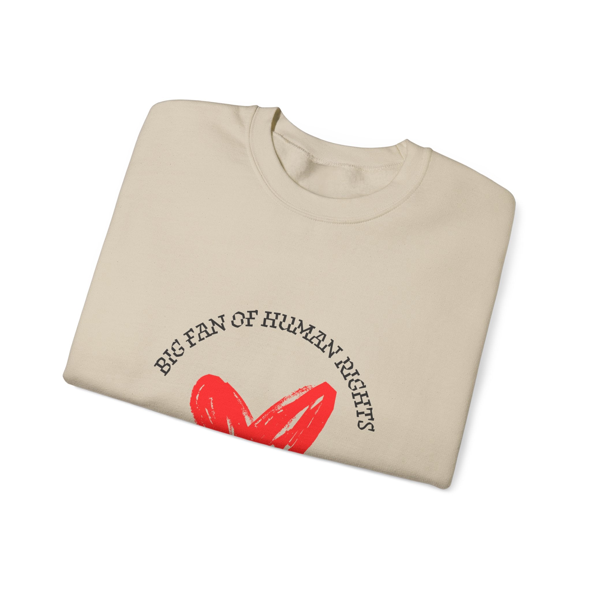Fan of Human Rights Crewneck Sweatshirt- blk print