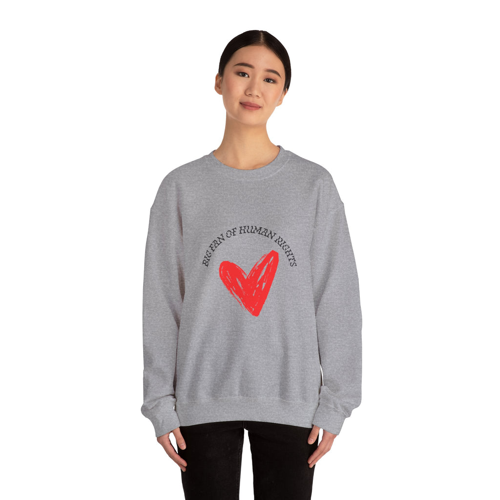 Fan of Human Rights Crewneck Sweatshirt- blk print