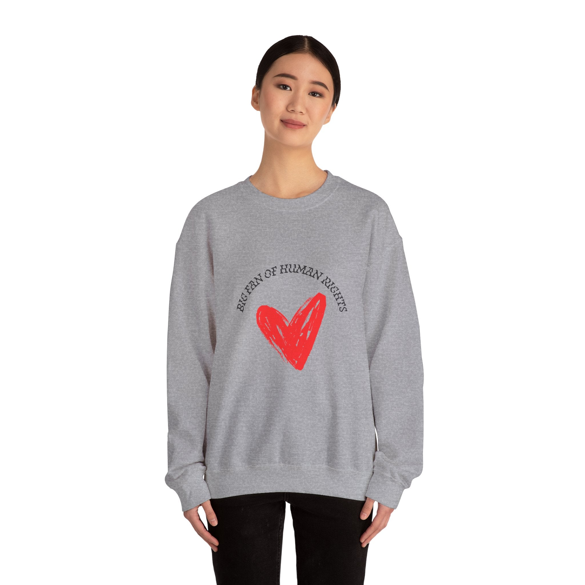 Fan of Human Rights Crewneck Sweatshirt- blk print