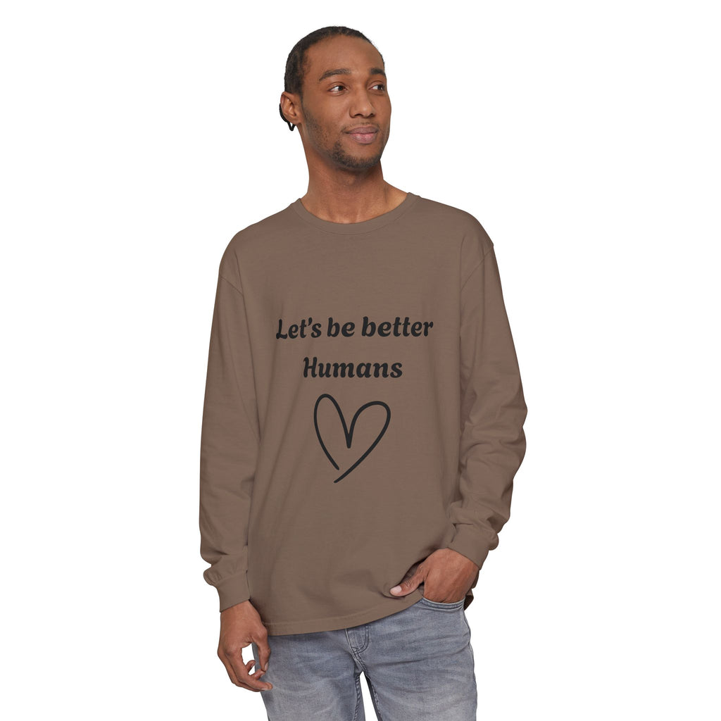 Better Human -Long Sleeve T-Shirt- blk print