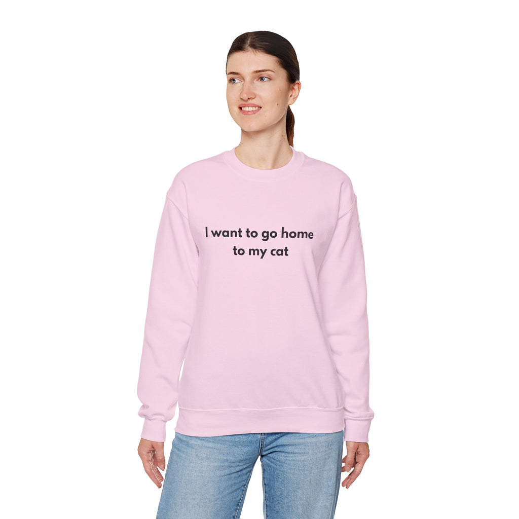 Go home to my cat - Crewneck Sweatshirt
