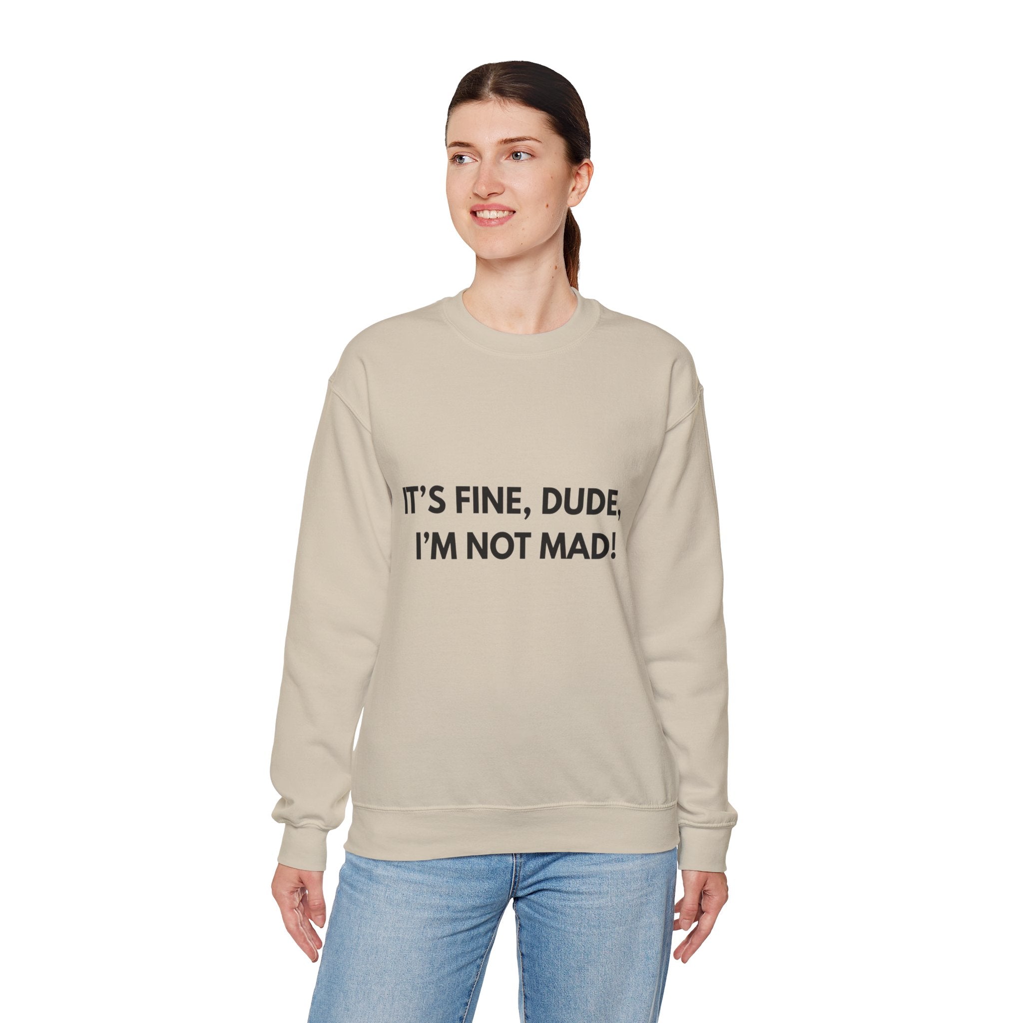 Its Fine Dude- Crewneck Sweatshirt-blk