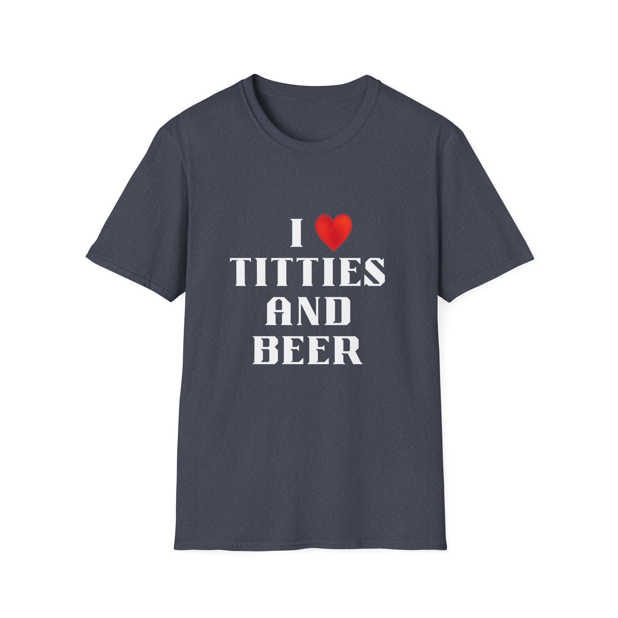 Love Titties and Beer Unisex Softstyle T-Shirt