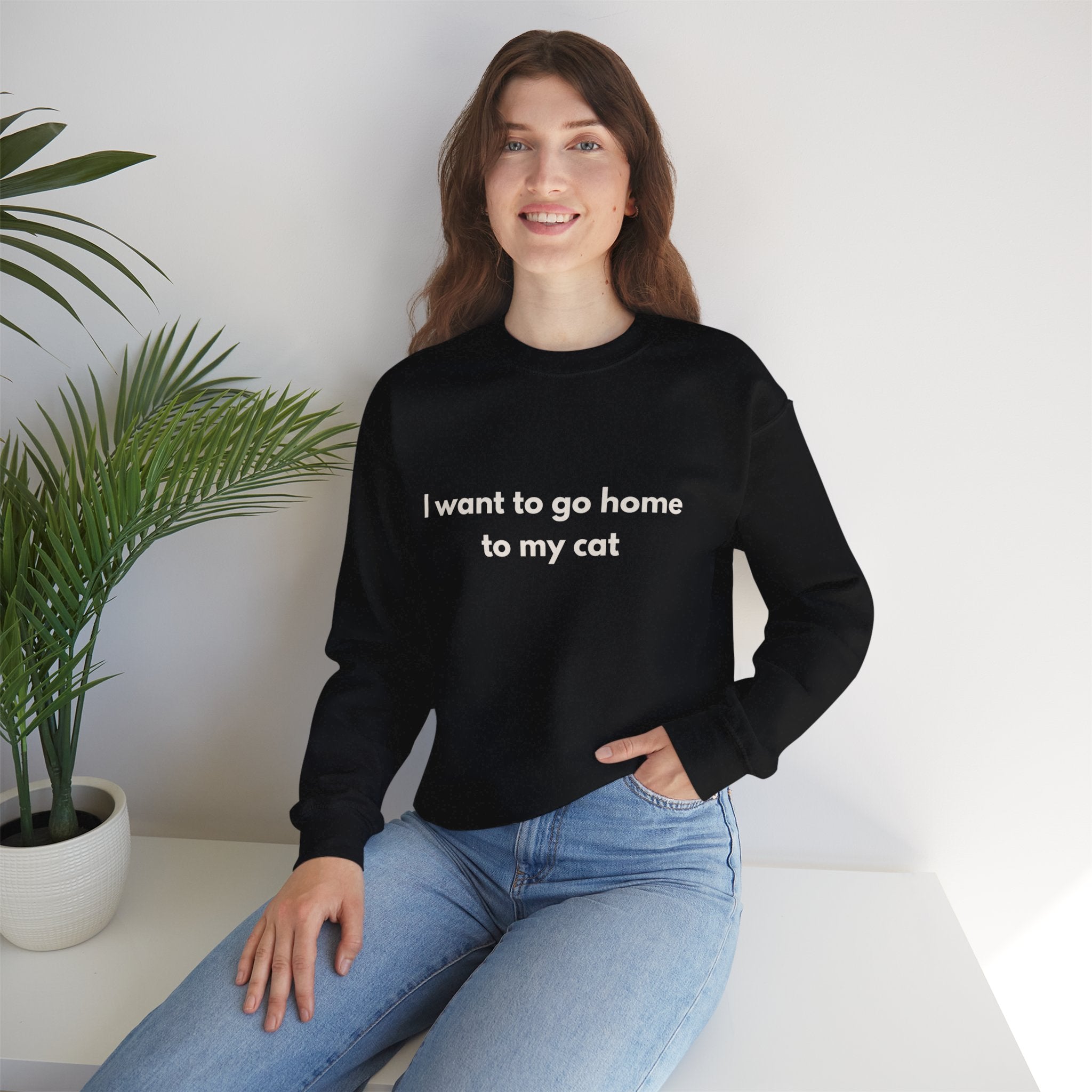 Go home to my cat - Crewneck Sweatshirt
