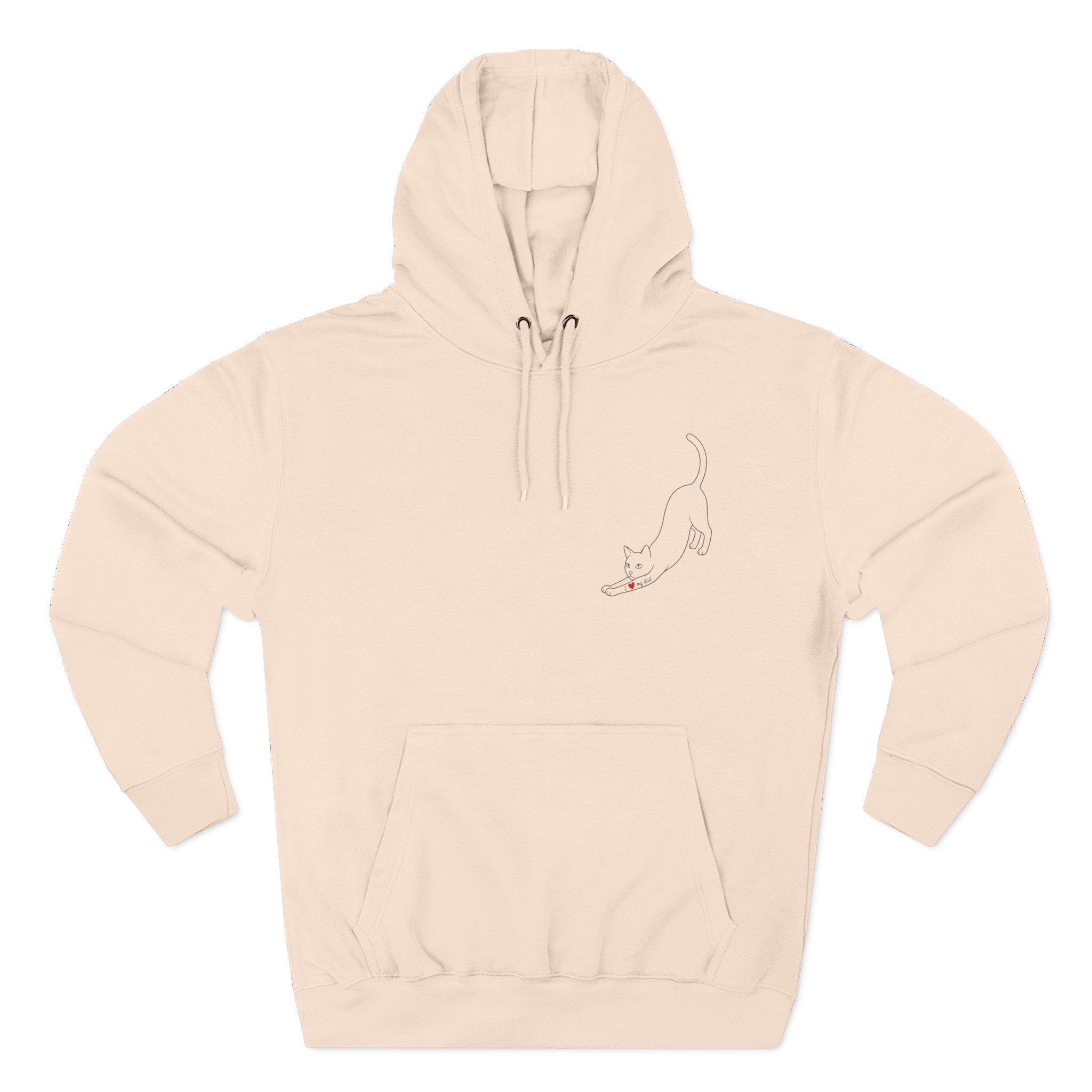 Anti Social Cat Dad Fleece Hoodie for Fun Nights Out