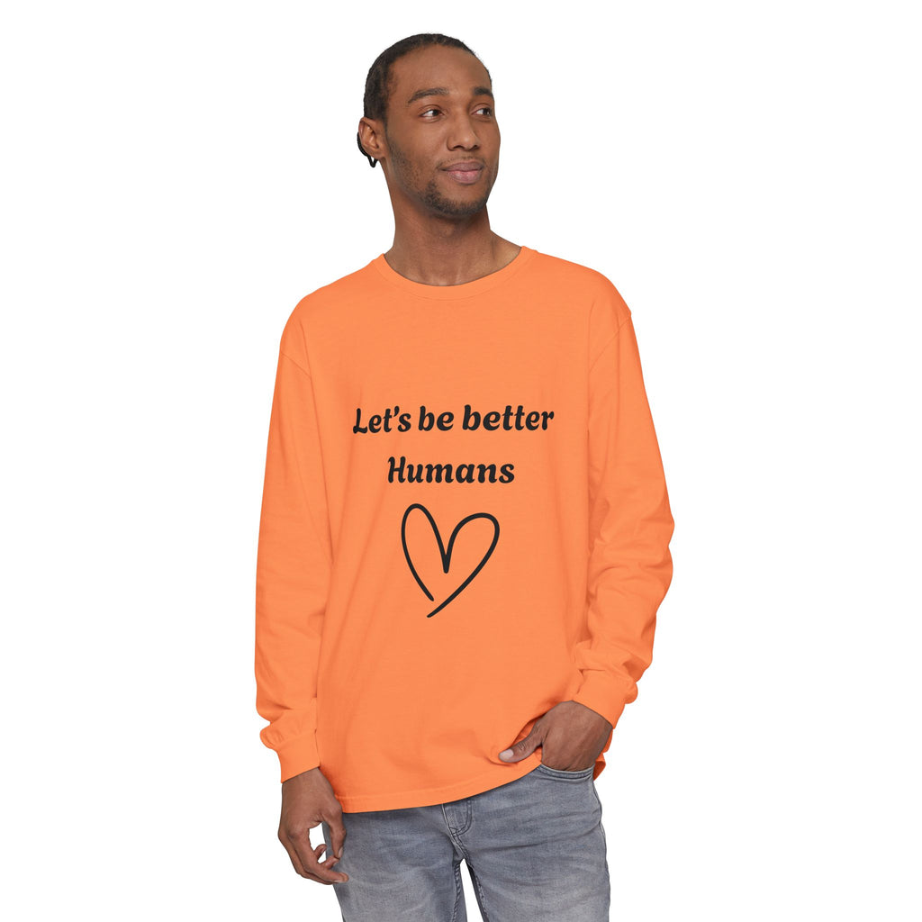 Better Human -Long Sleeve T-Shirt- blk print