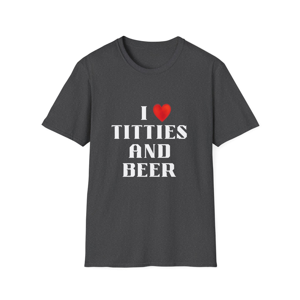 Love Titties and Beer Unisex Softstyle T-Shirt