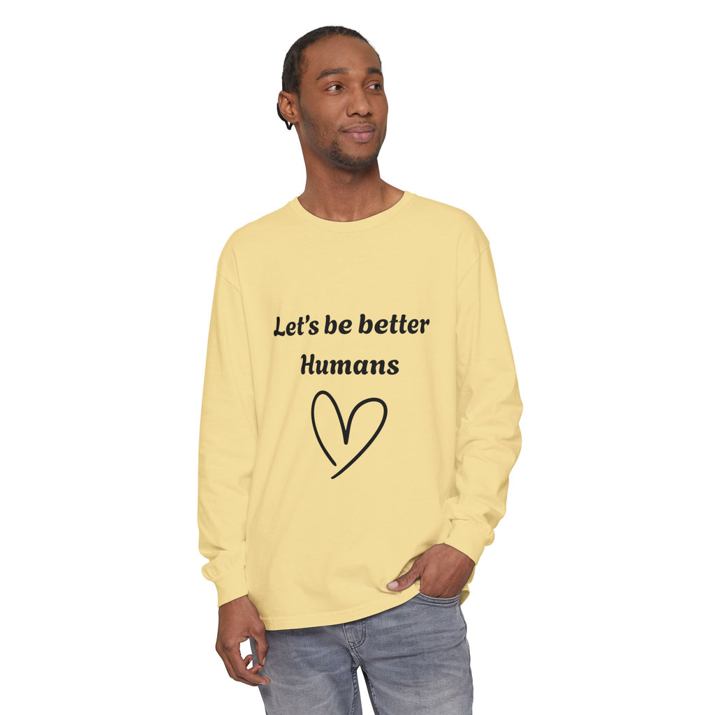 Better Human -Long Sleeve T-Shirt- blk print