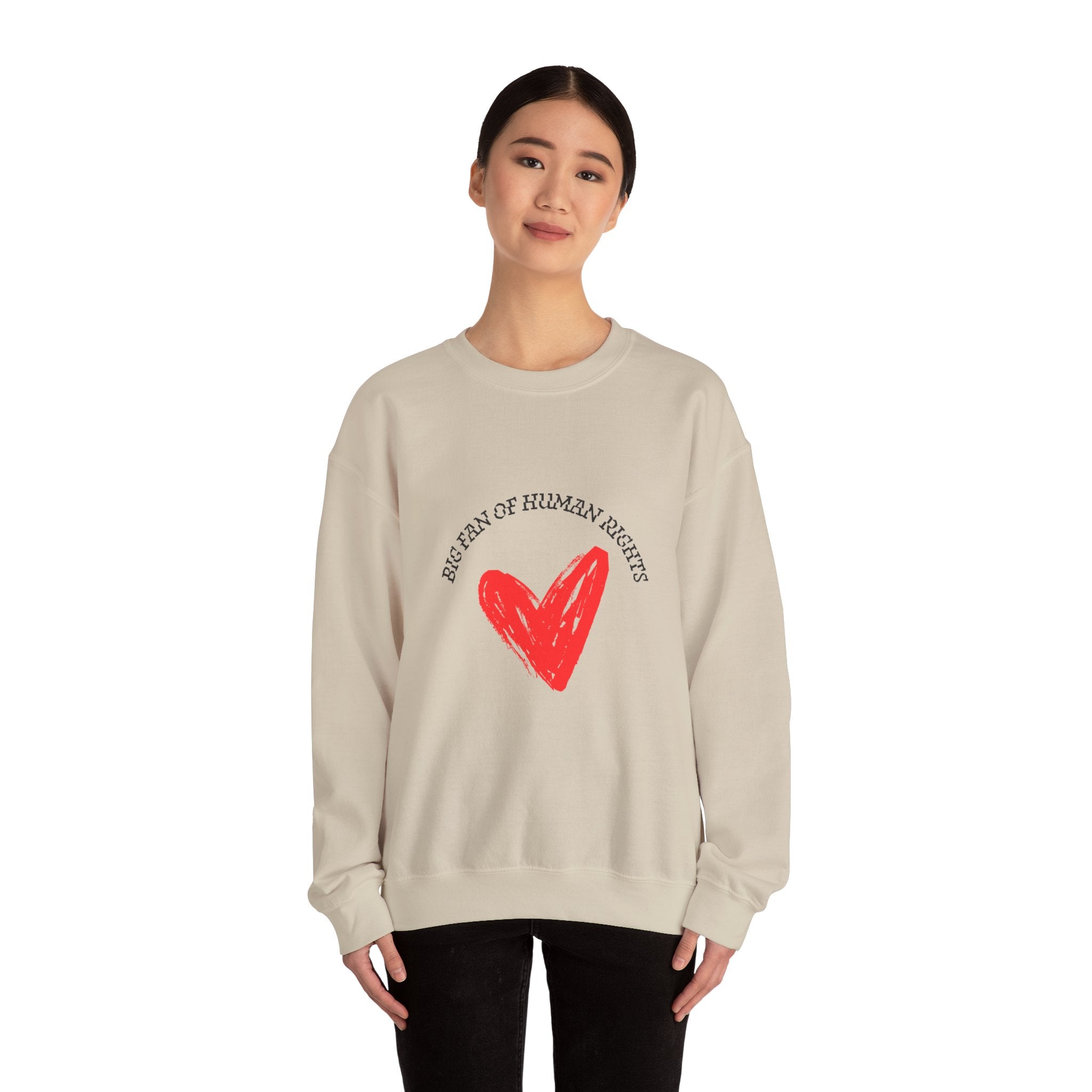 Fan of Human Rights Crewneck Sweatshirt- blk print