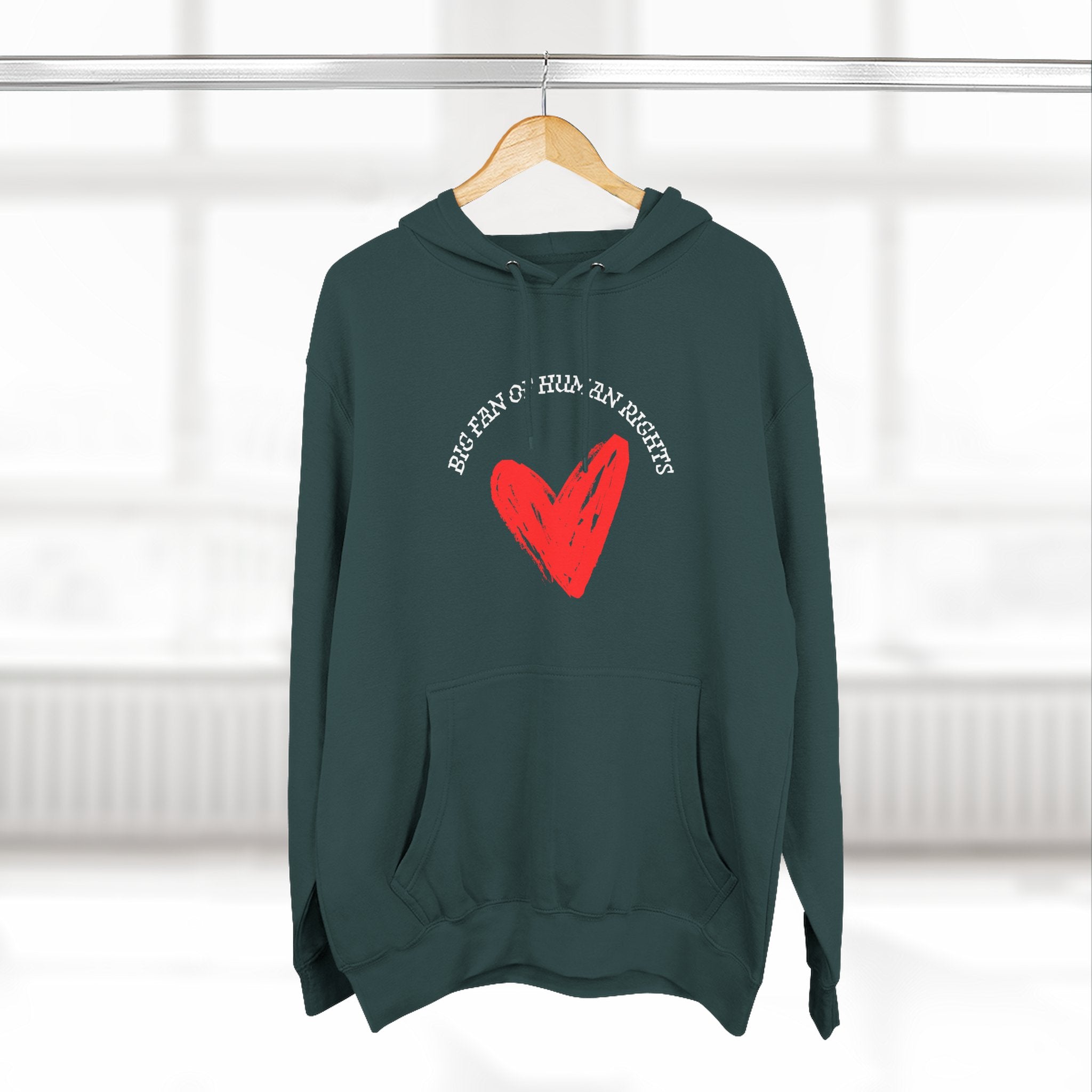 Fan of Human Rights Fleece Hoodie for Fun Nights Out