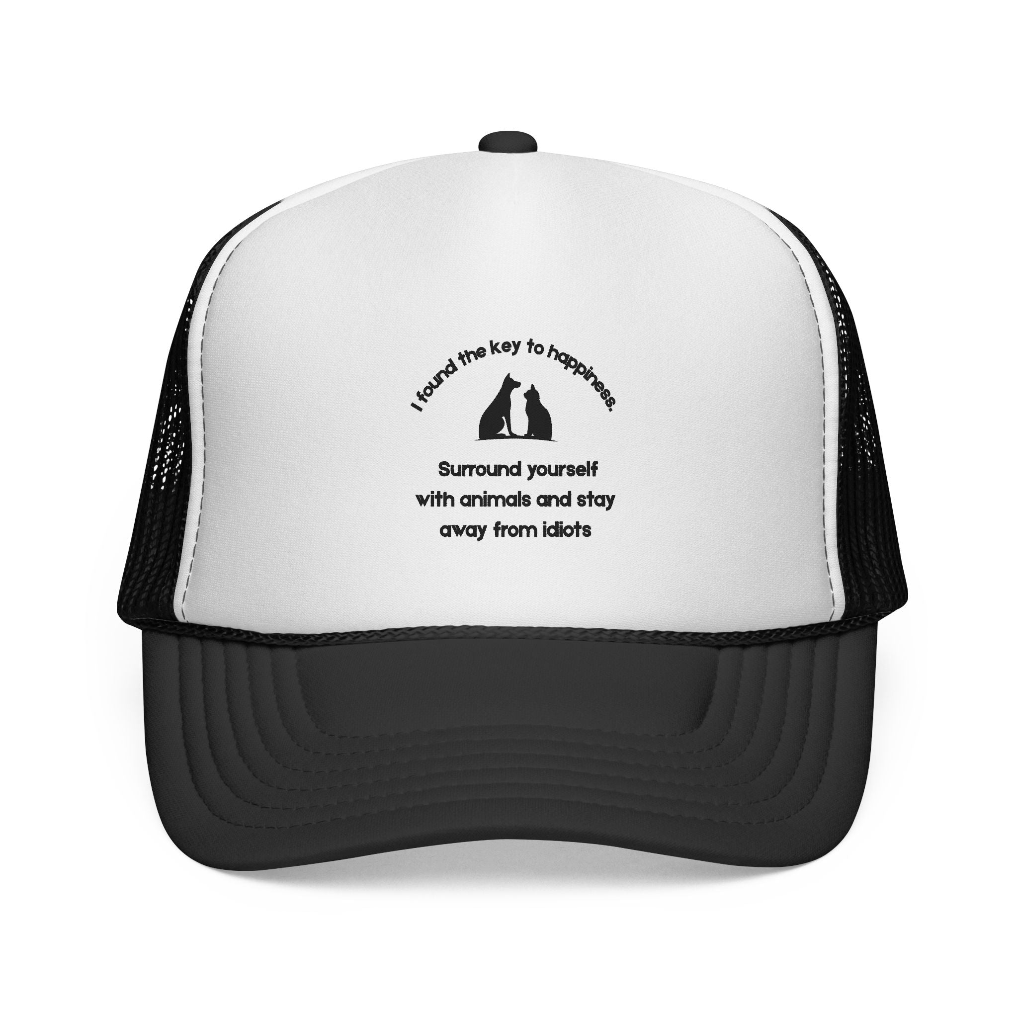 Key To Happiness Trucker Cap -blk print
