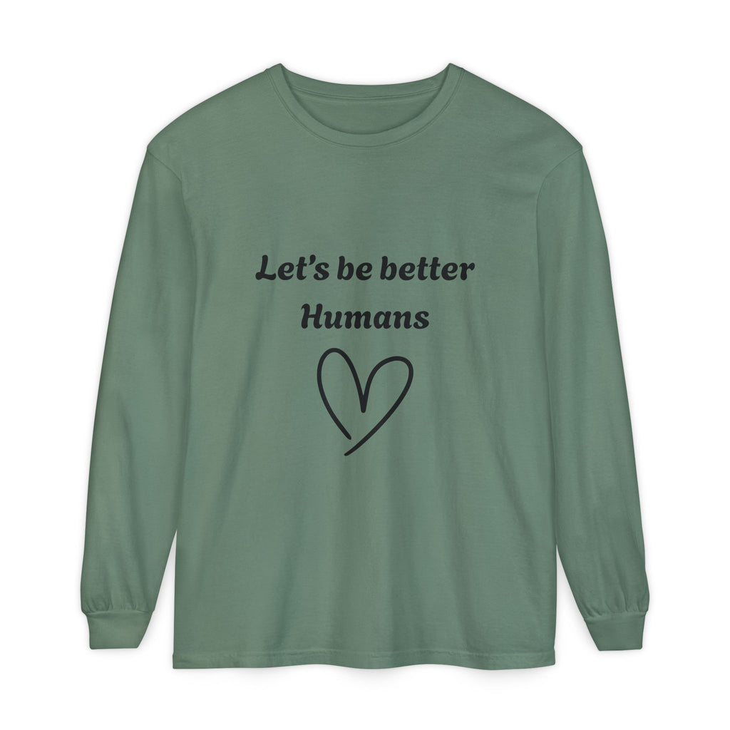 Better Human -Long Sleeve T-Shirt- blk print