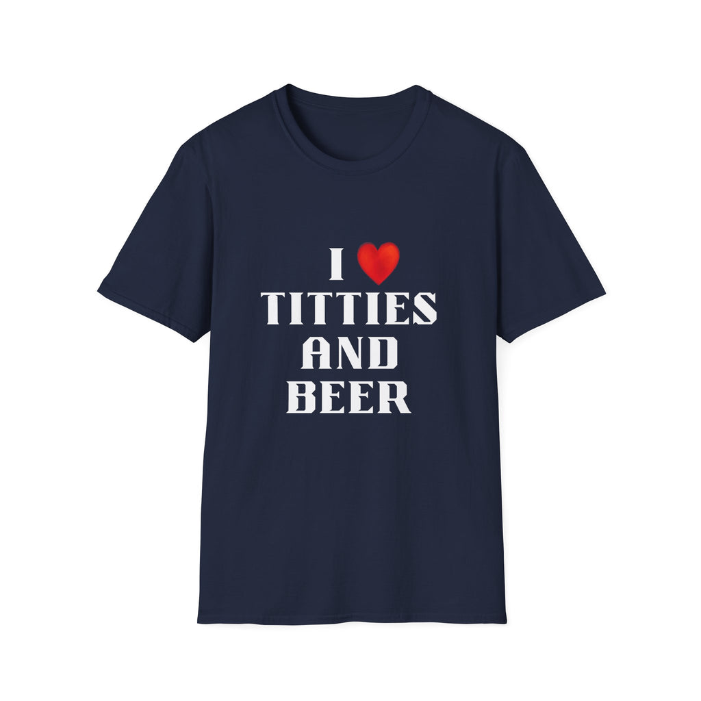 Love Titties and Beer Unisex Softstyle T-Shirt