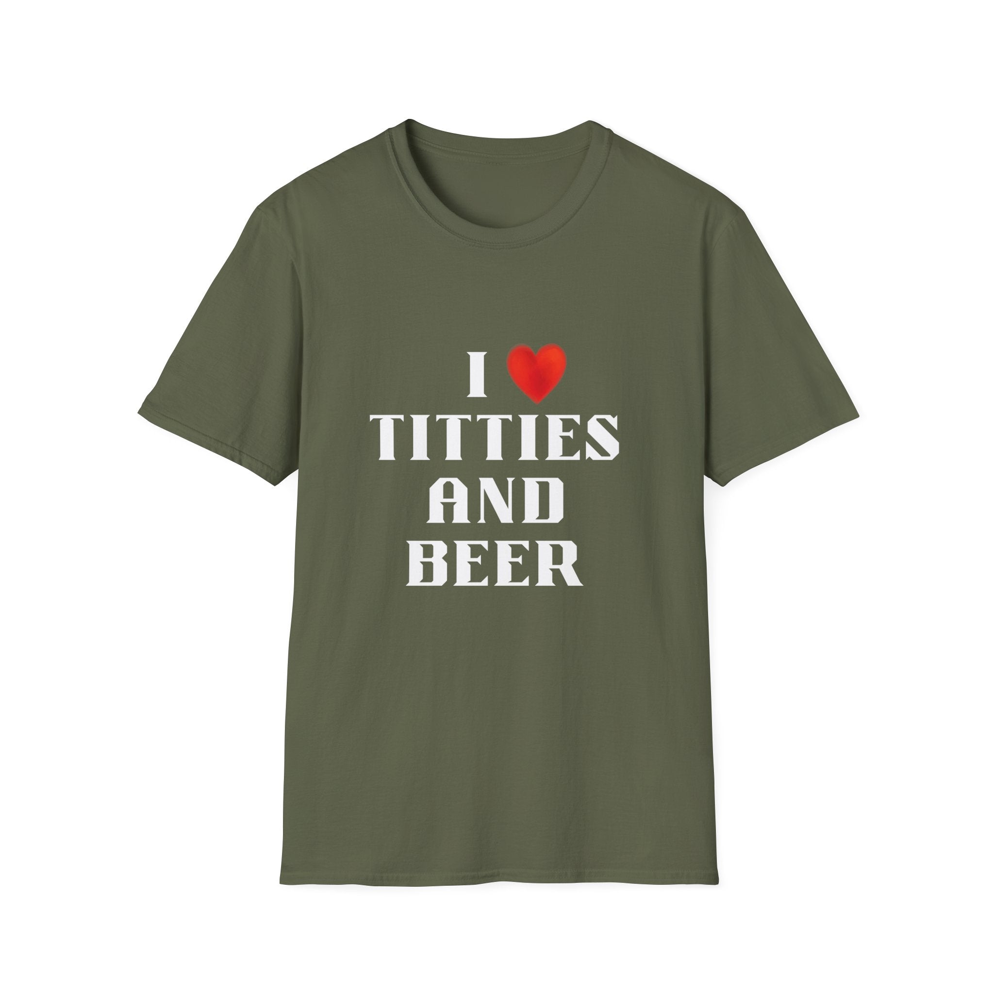 Love Titties and Beer Unisex Softstyle T-Shirt