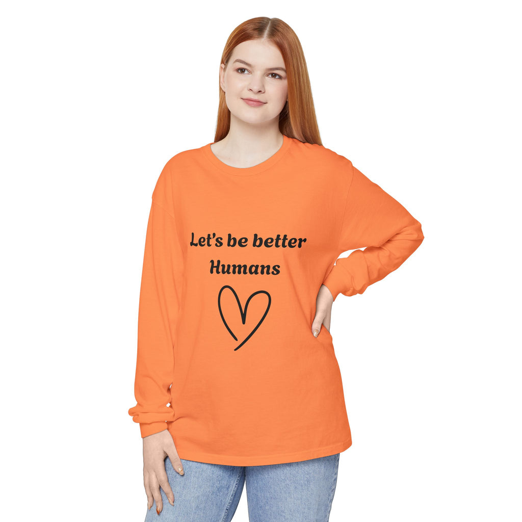 Better Human -Long Sleeve T-Shirt- blk print