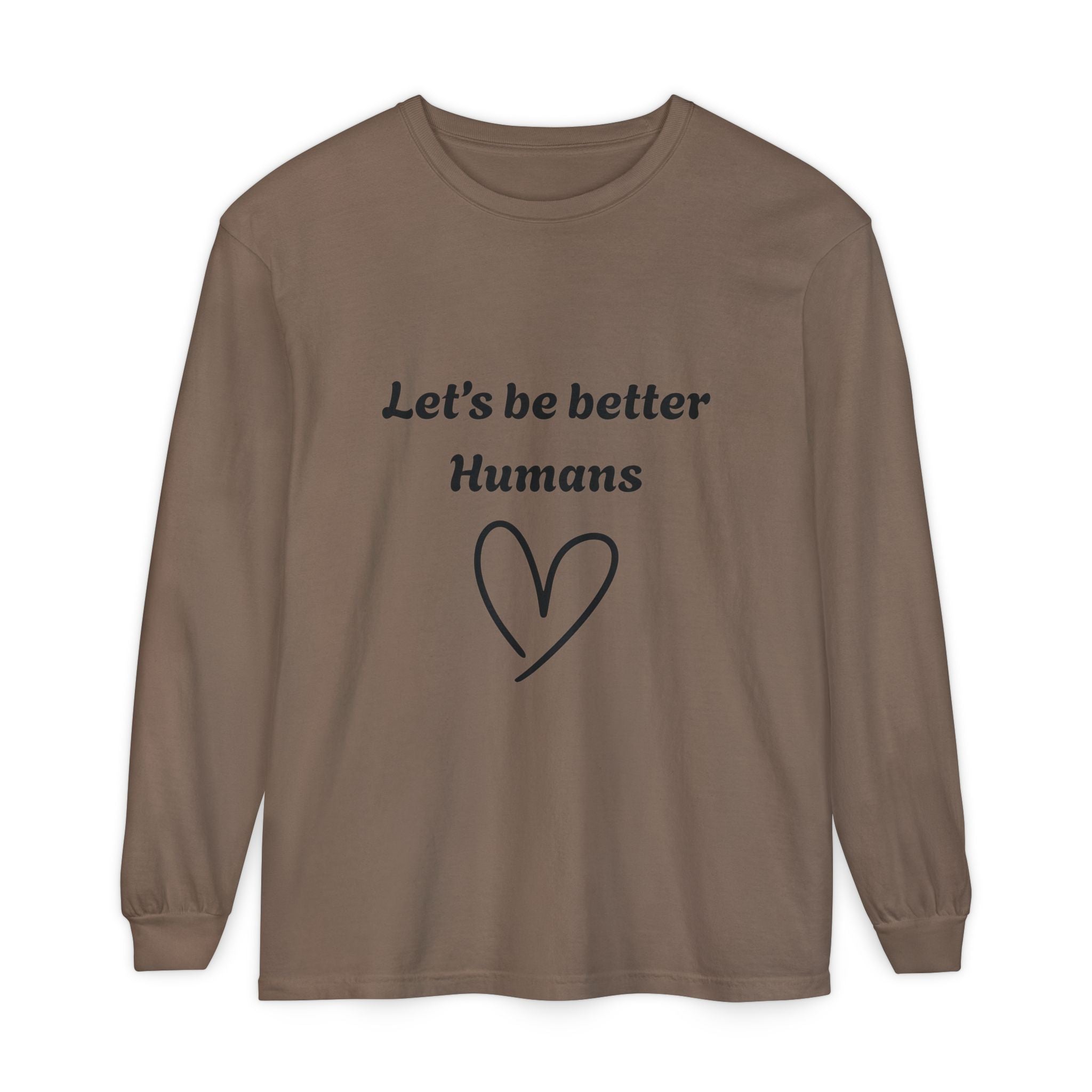 Better Human -Long Sleeve T-Shirt- blk print