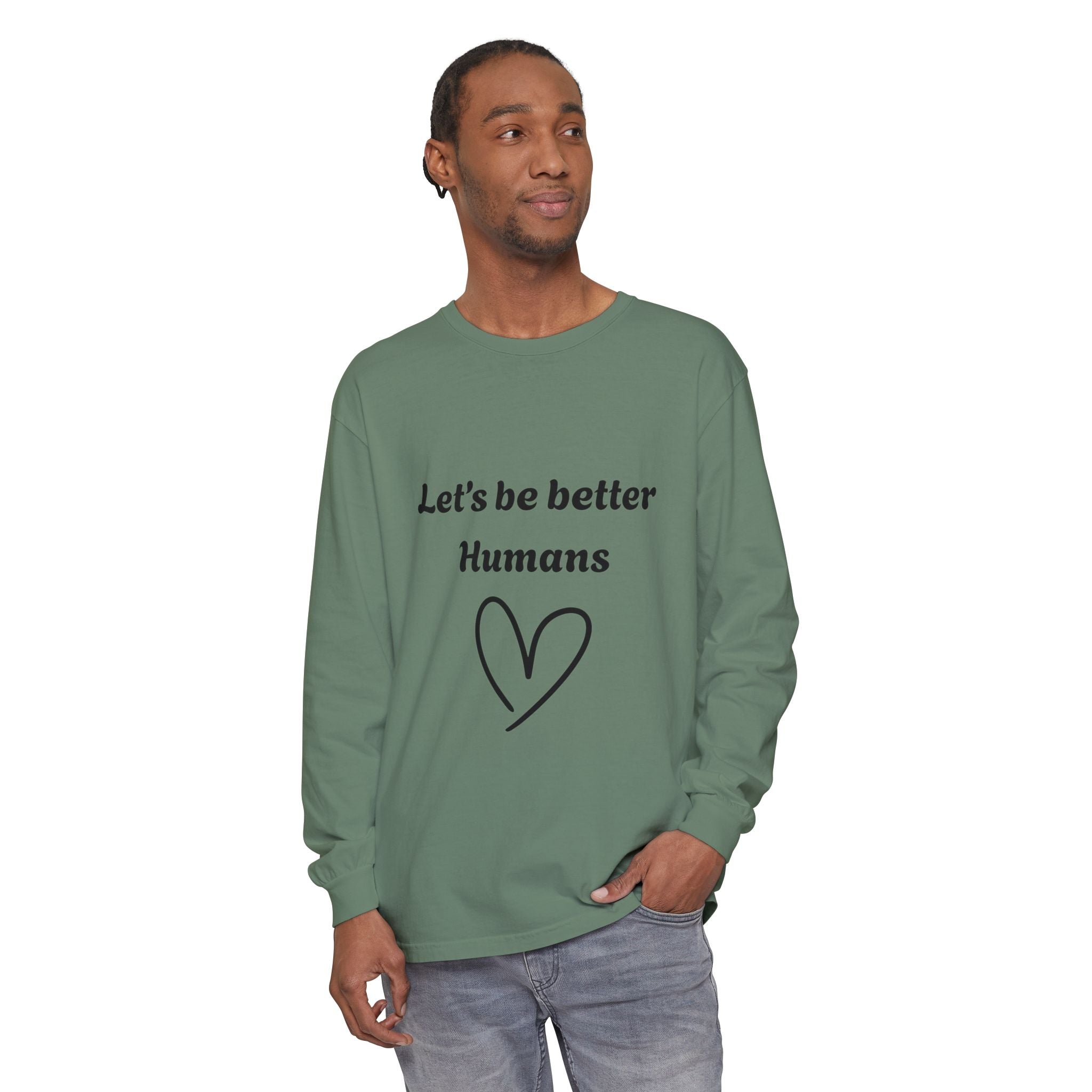 Better Human -Long Sleeve T-Shirt- blk print