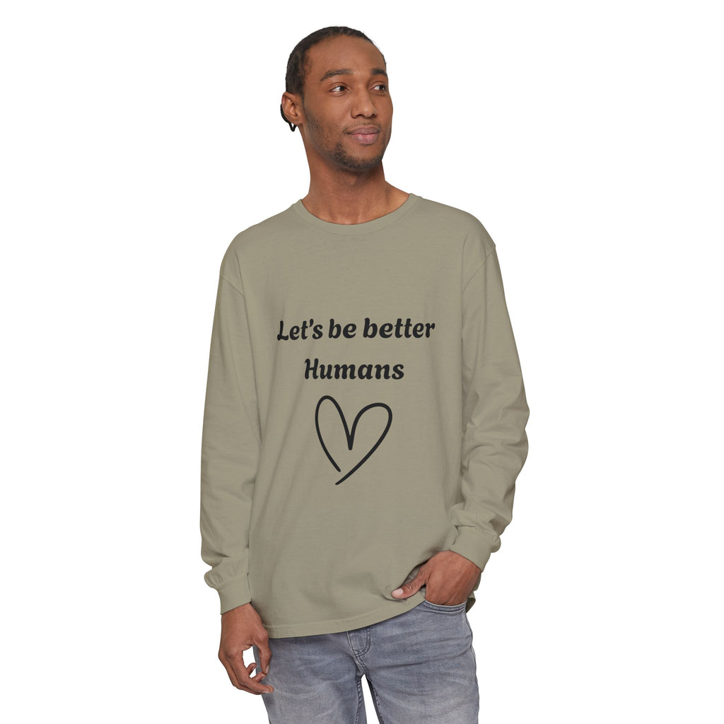 Better Human -Long Sleeve T-Shirt- blk print