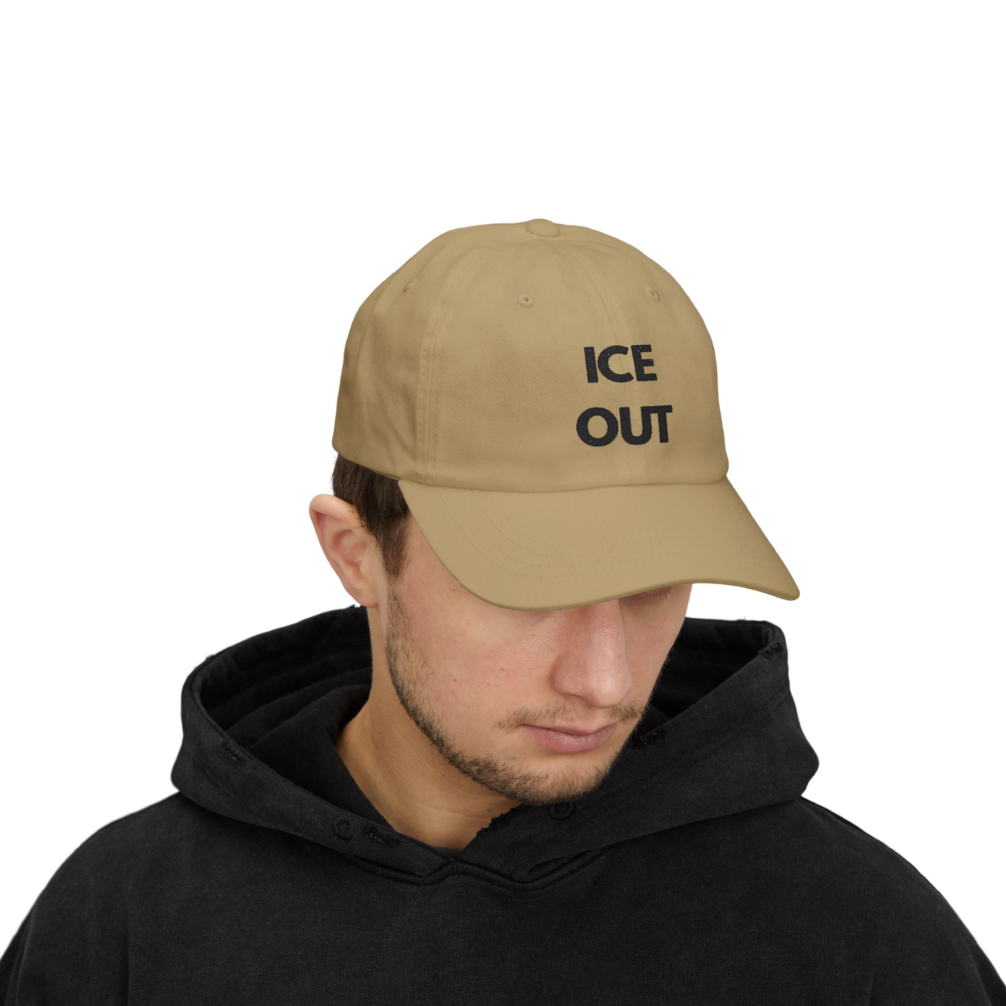 "Ice Out" Cap - blk print