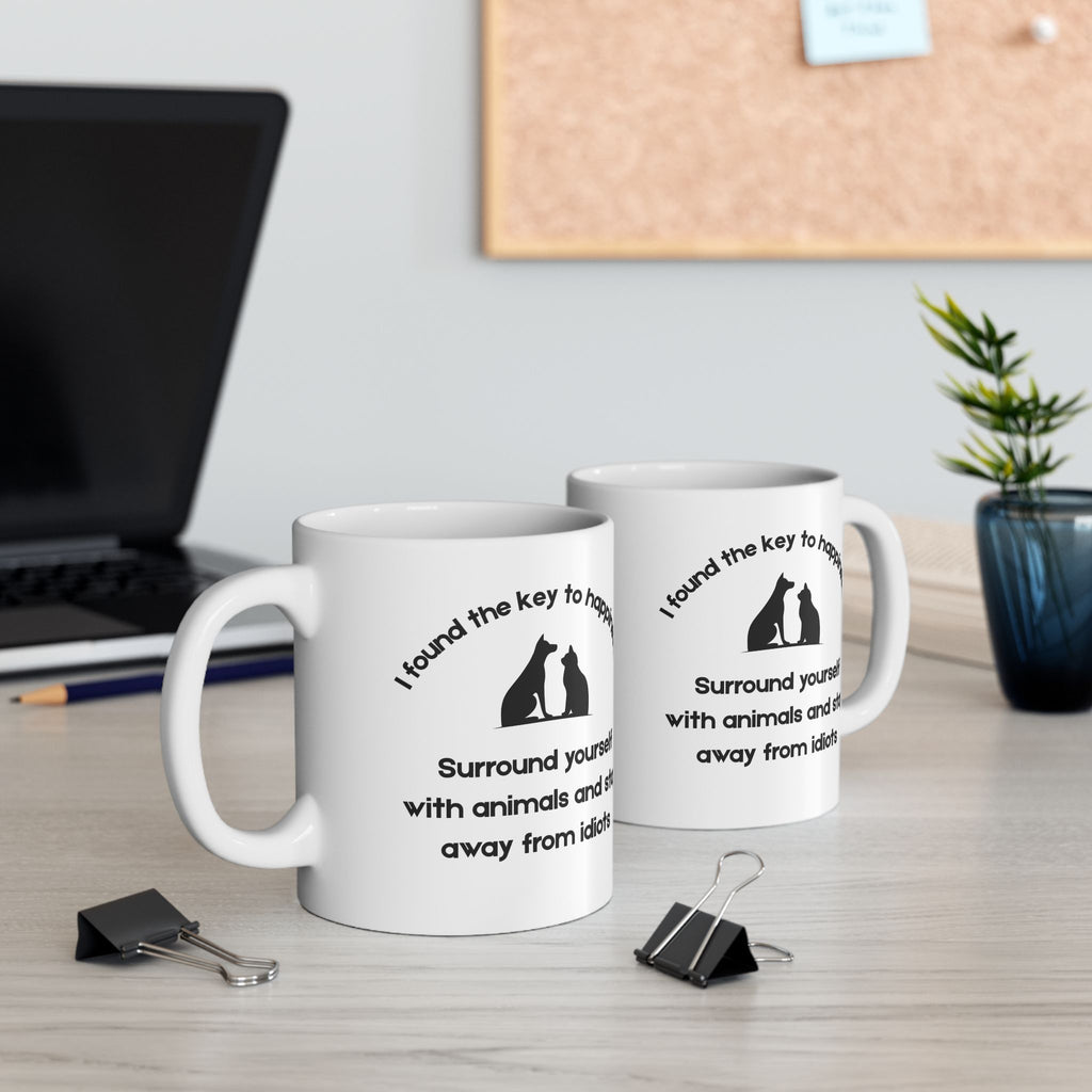 Key to Happiness Advocate Ceramic Mug - 11oz/15oz Coffee Cup