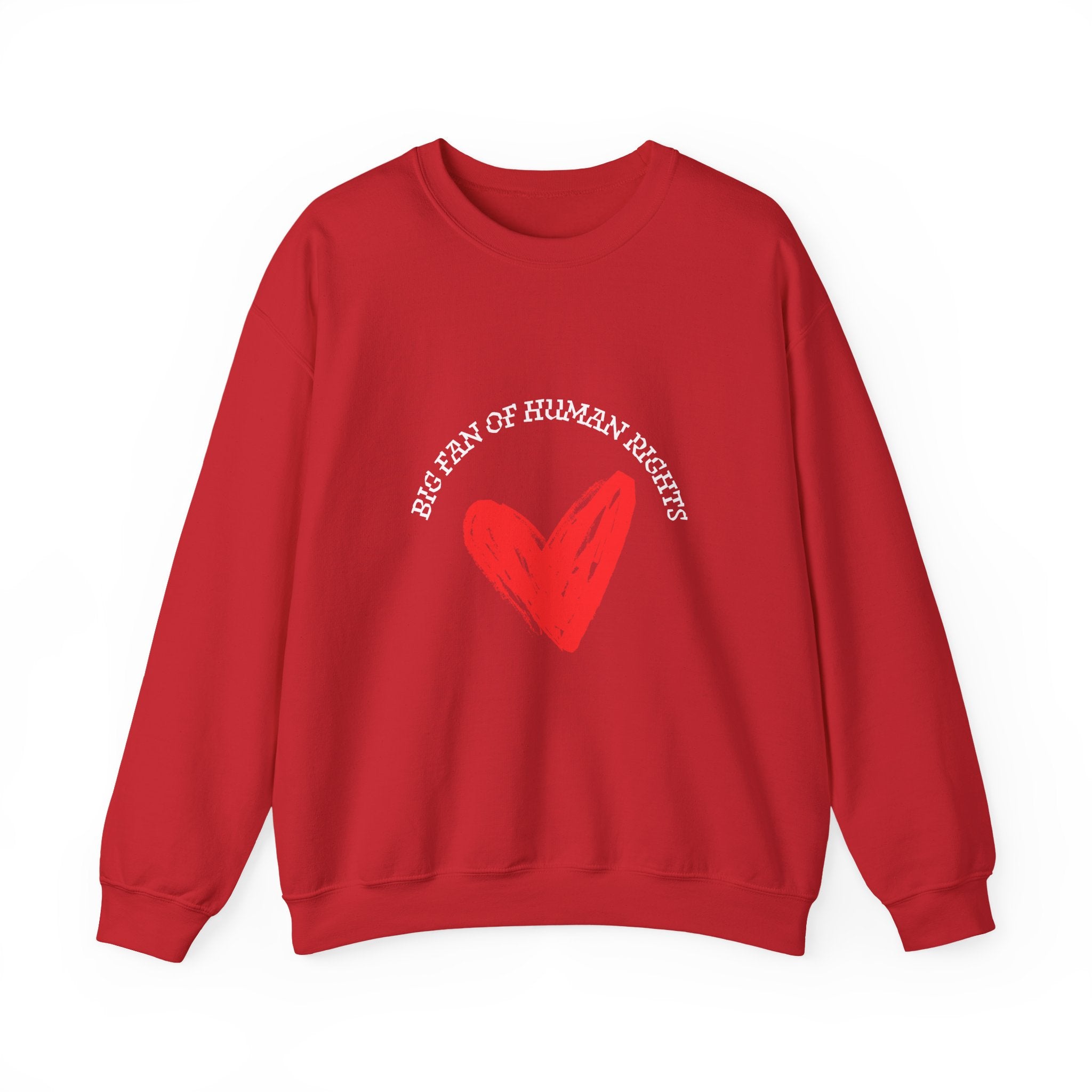 Fan of Human Rights Crewneck Sweatshirt-wht print