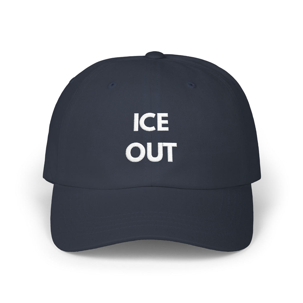 "Ice Out" Cap - wht print