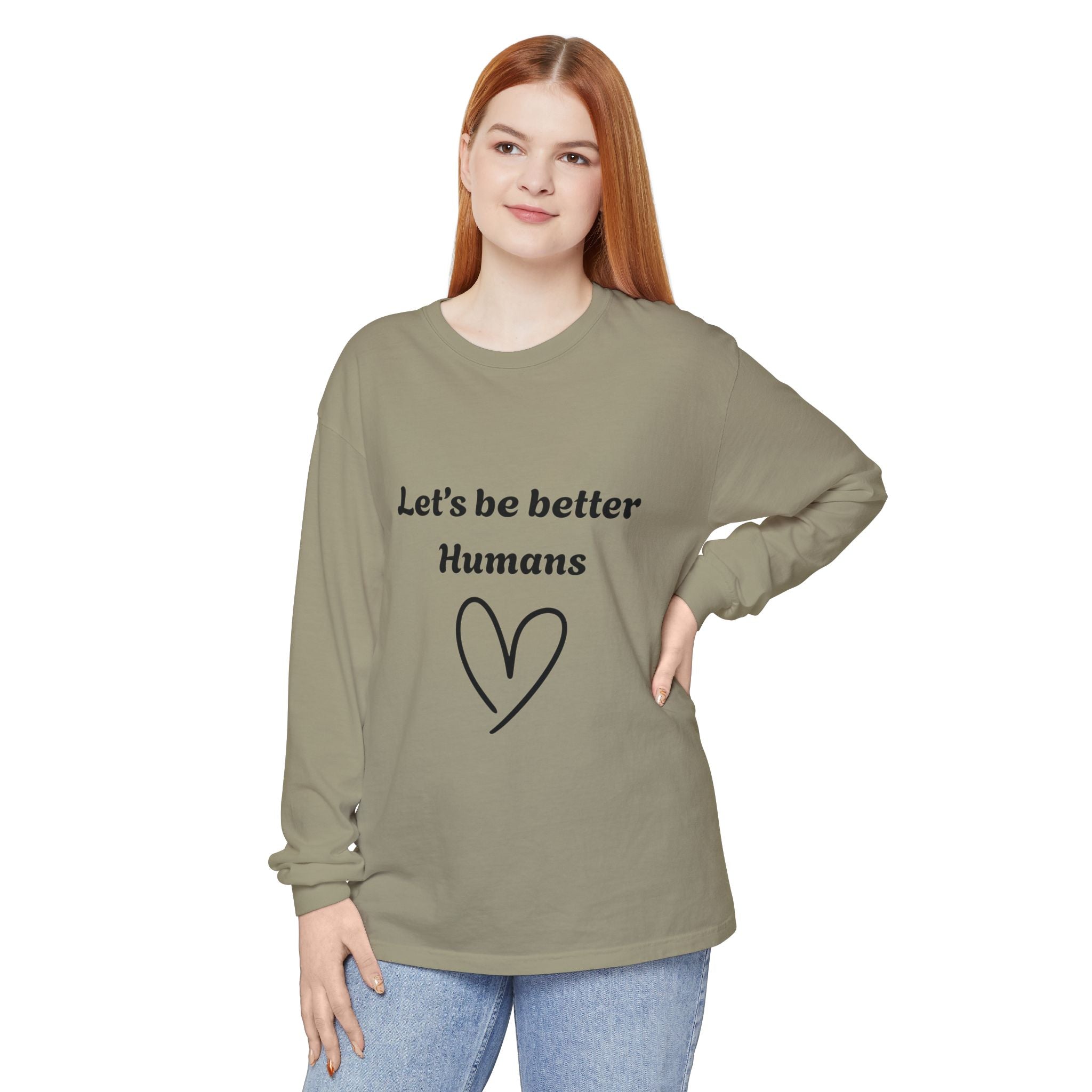Better Human -Long Sleeve T-Shirt- blk print