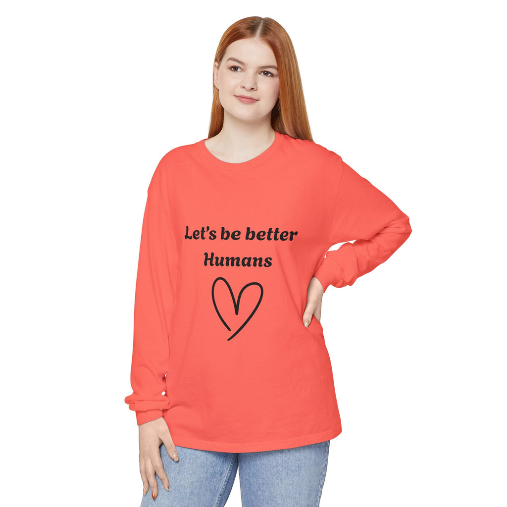 Better Human -Long Sleeve T-Shirt- blk print