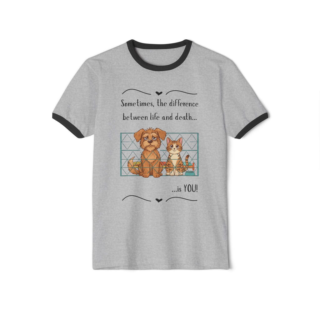 Difference Between Life and Death Ringer T‑Shirt