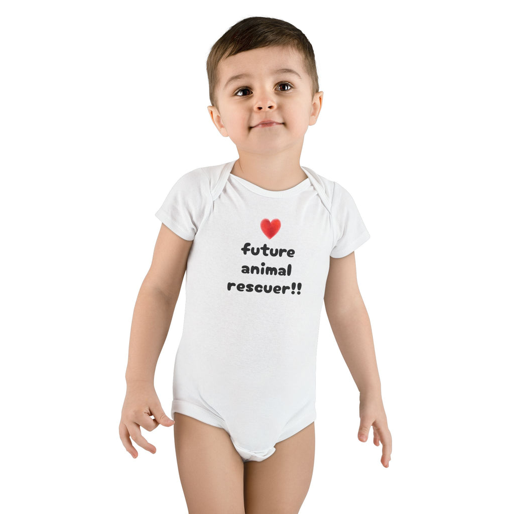 Future Animal Rescuer Organic Baby Bodysuit