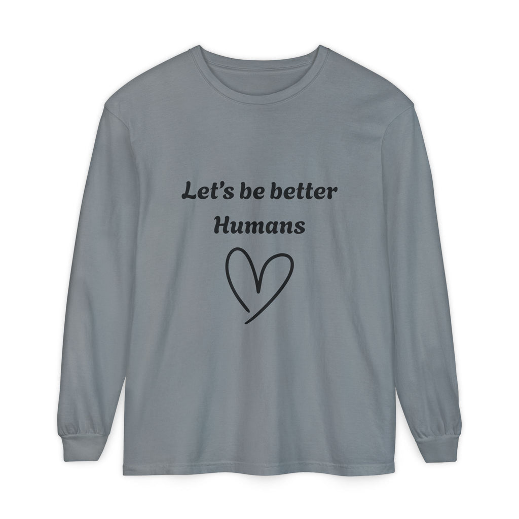 Better Human -Long Sleeve T-Shirt- blk print