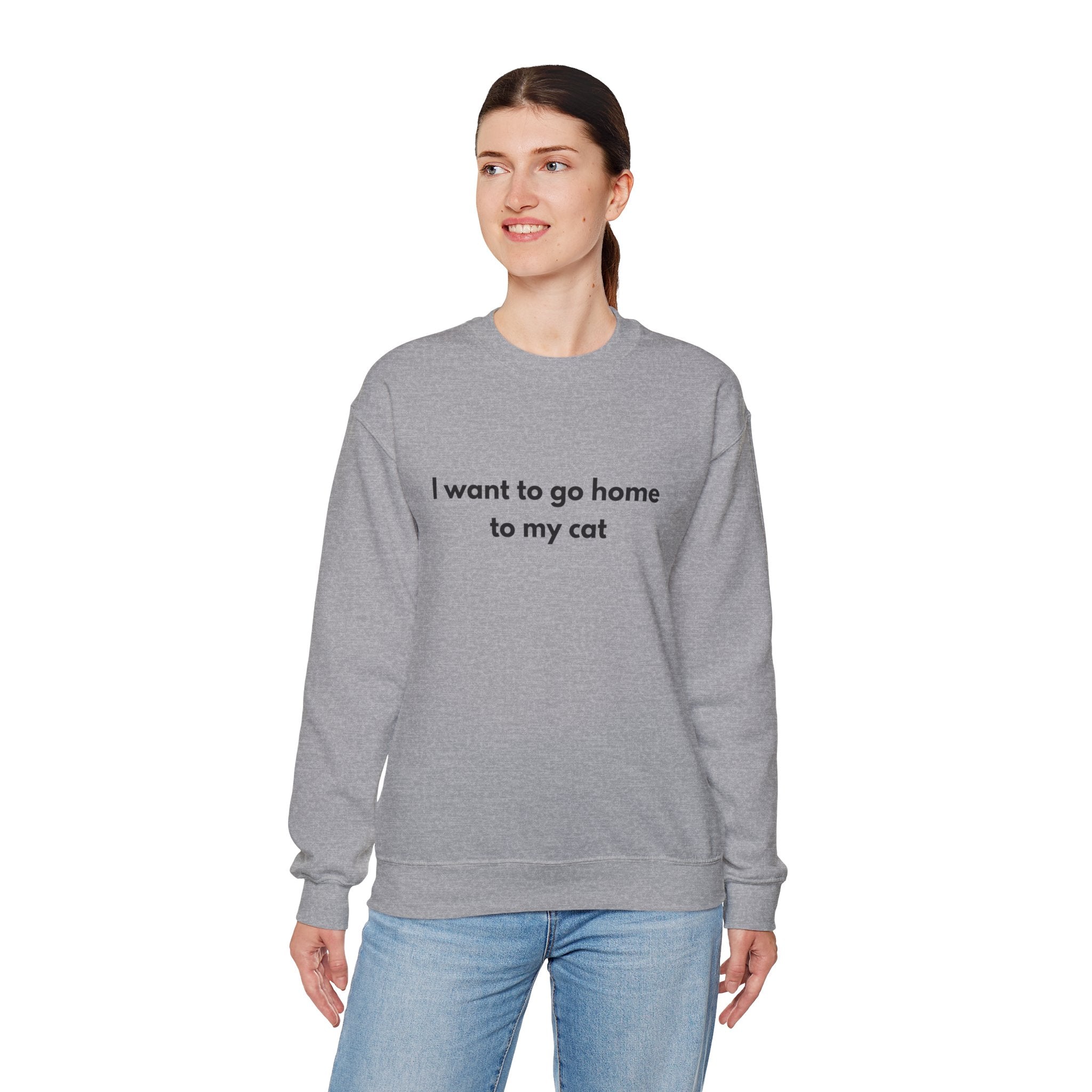 Go home to my cat - Crewneck Sweatshirt