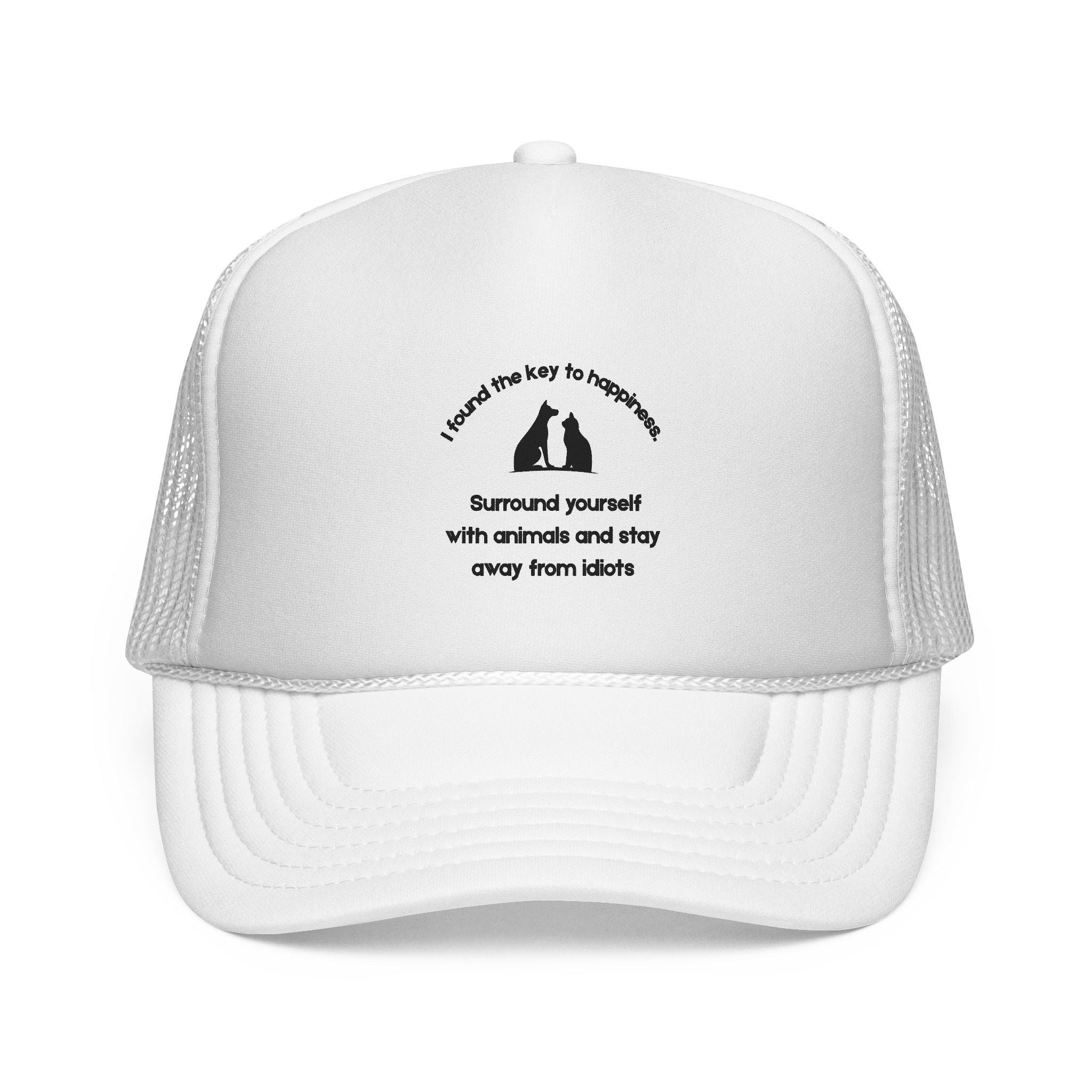 Key To Happiness Trucker Cap -blk print