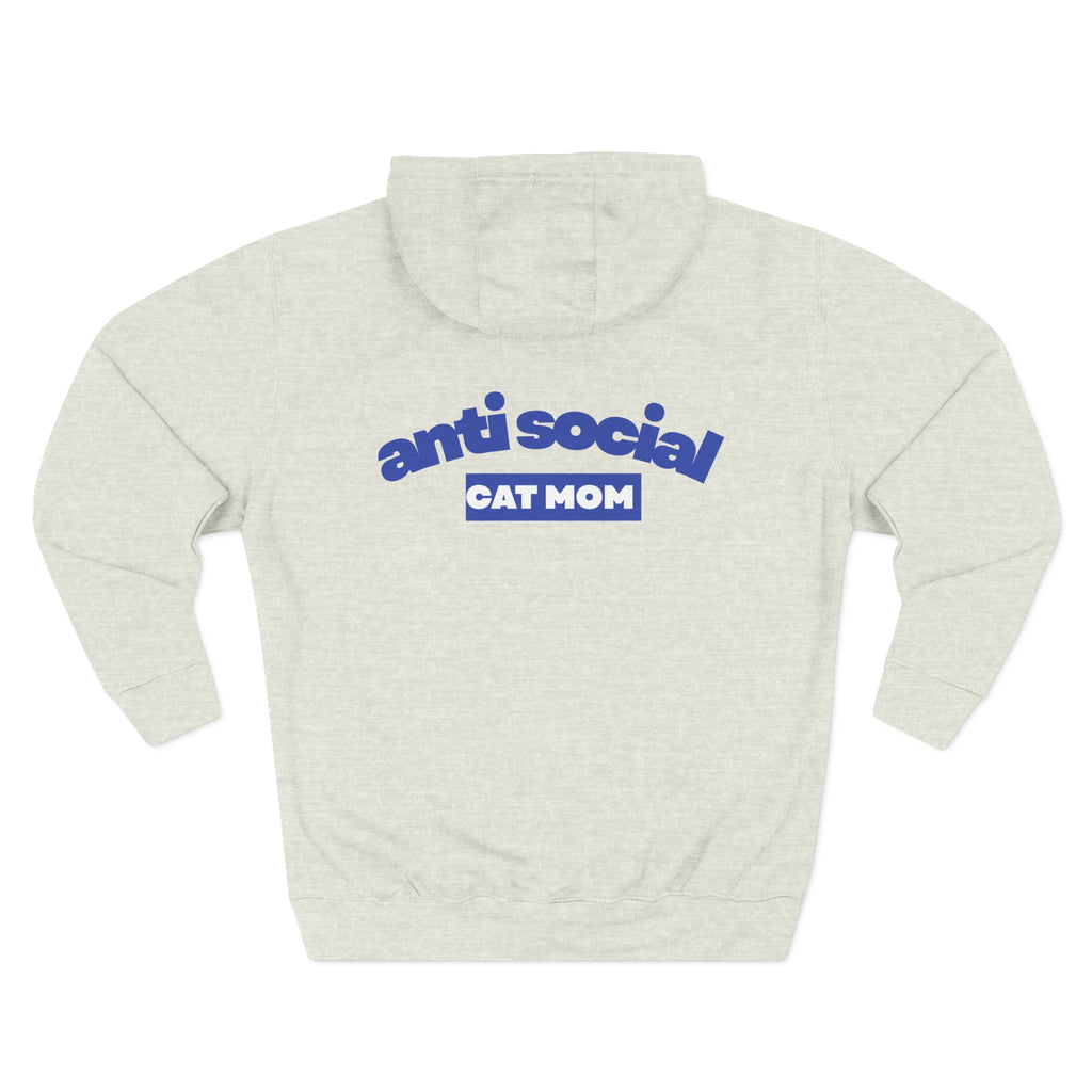 Anti Social Cat MomFleece Hoodie for Fun Nights Out