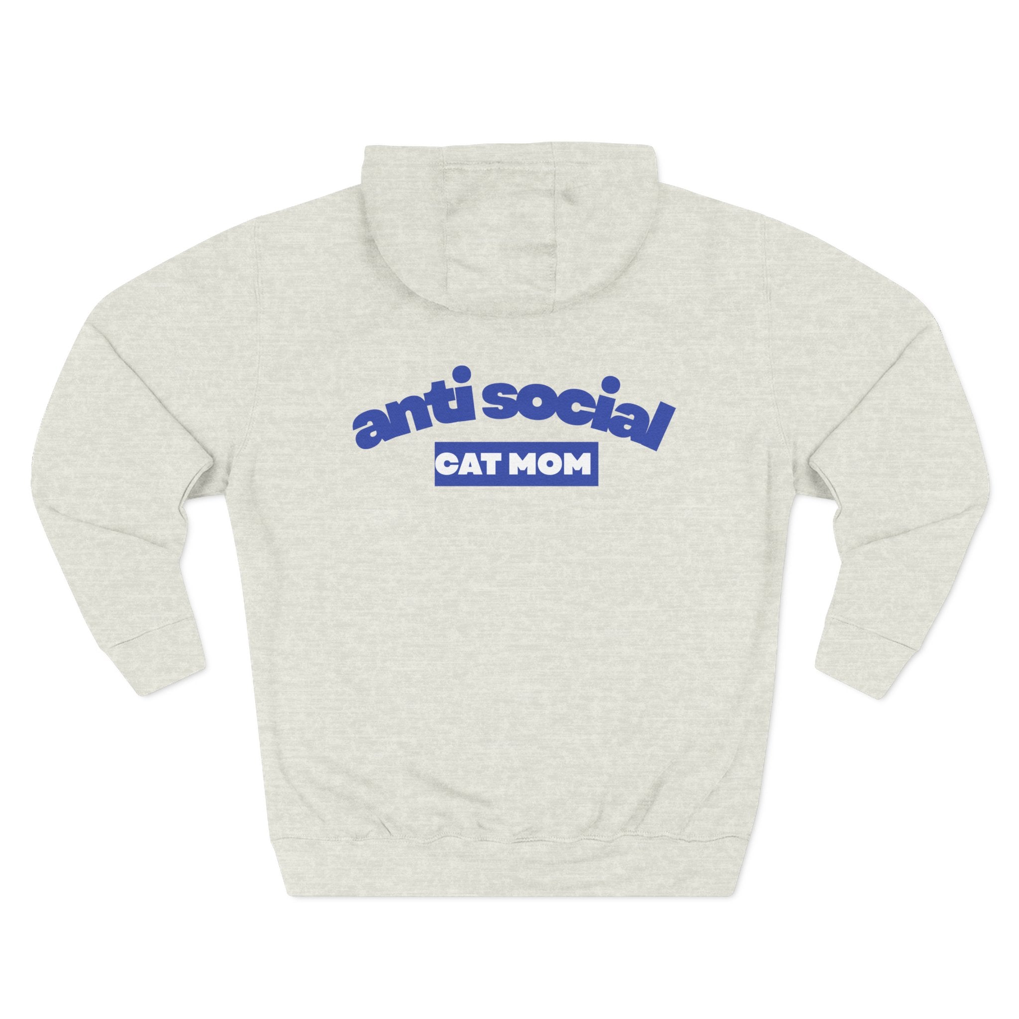 Anti Social Cat MomFleece Hoodie for Fun Nights Out