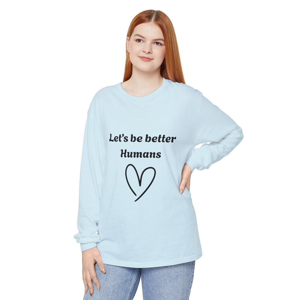 Better Human -Long Sleeve T-Shirt- blk print