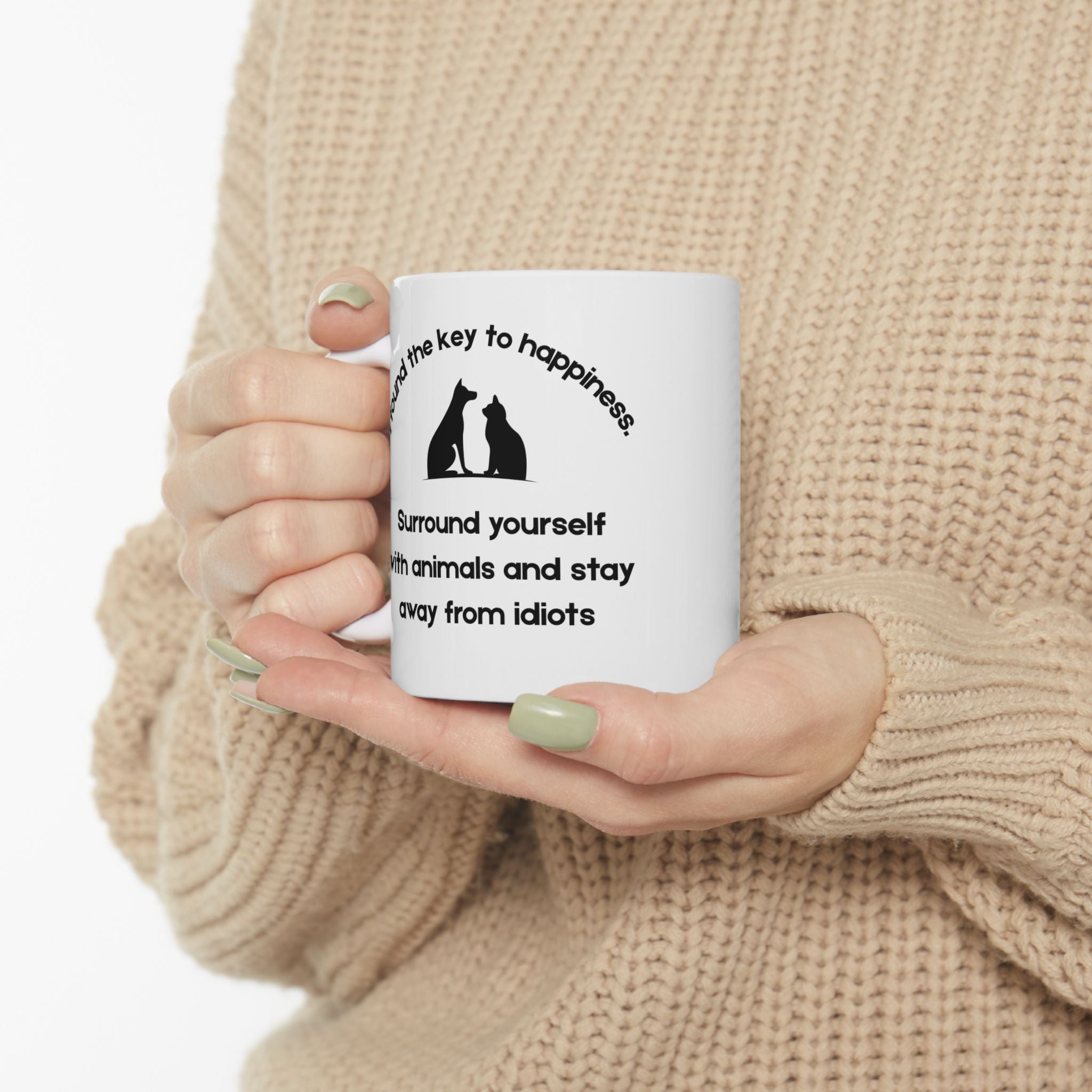 Key to Happiness Advocate Ceramic Mug - 11oz/15oz Coffee Cup