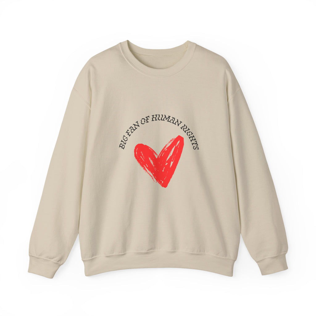 Fan of Human Rights Crewneck Sweatshirt- blk print