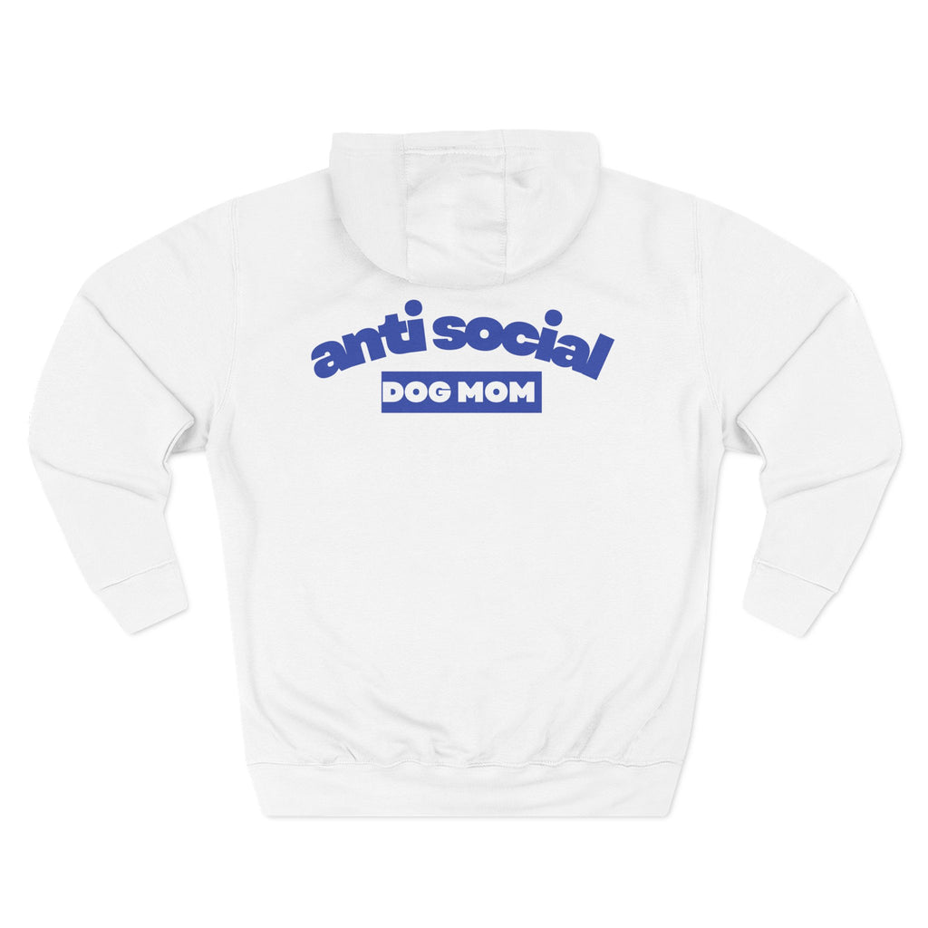 Anti Social Dog Mom Fleece Hoodie for Fun Nights Out