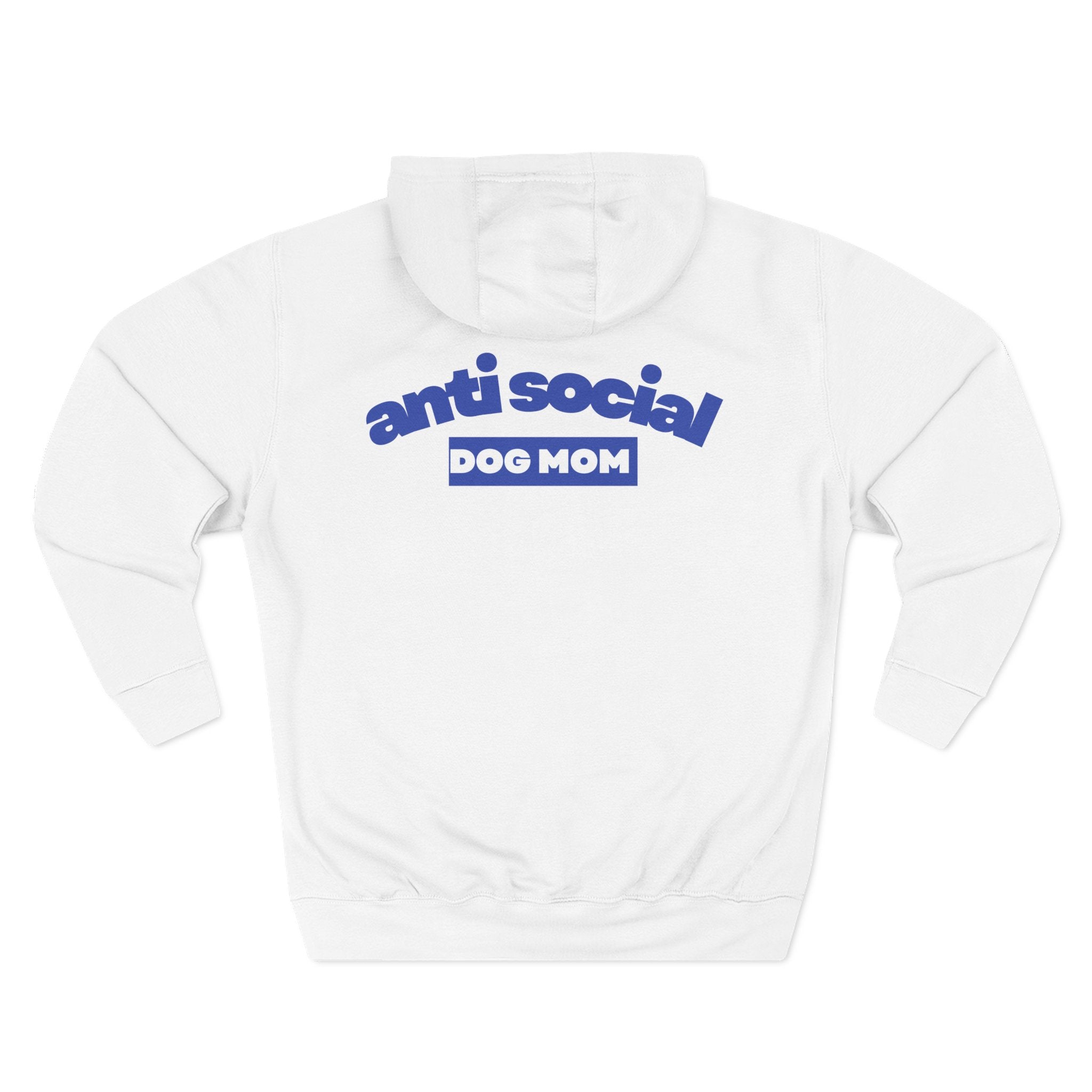 Anti Social Dog Mom Fleece Hoodie for Fun Nights Out