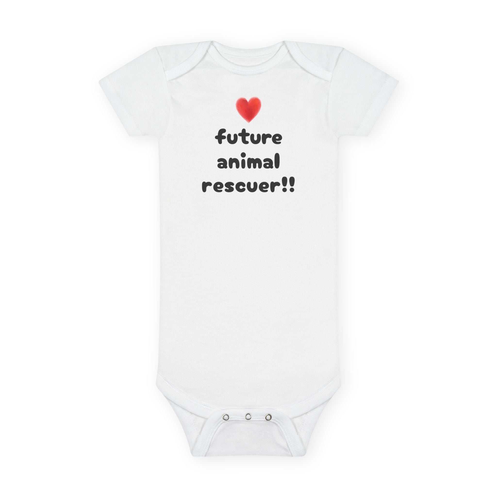 Future Animal Rescuer Organic Baby Bodysuit
