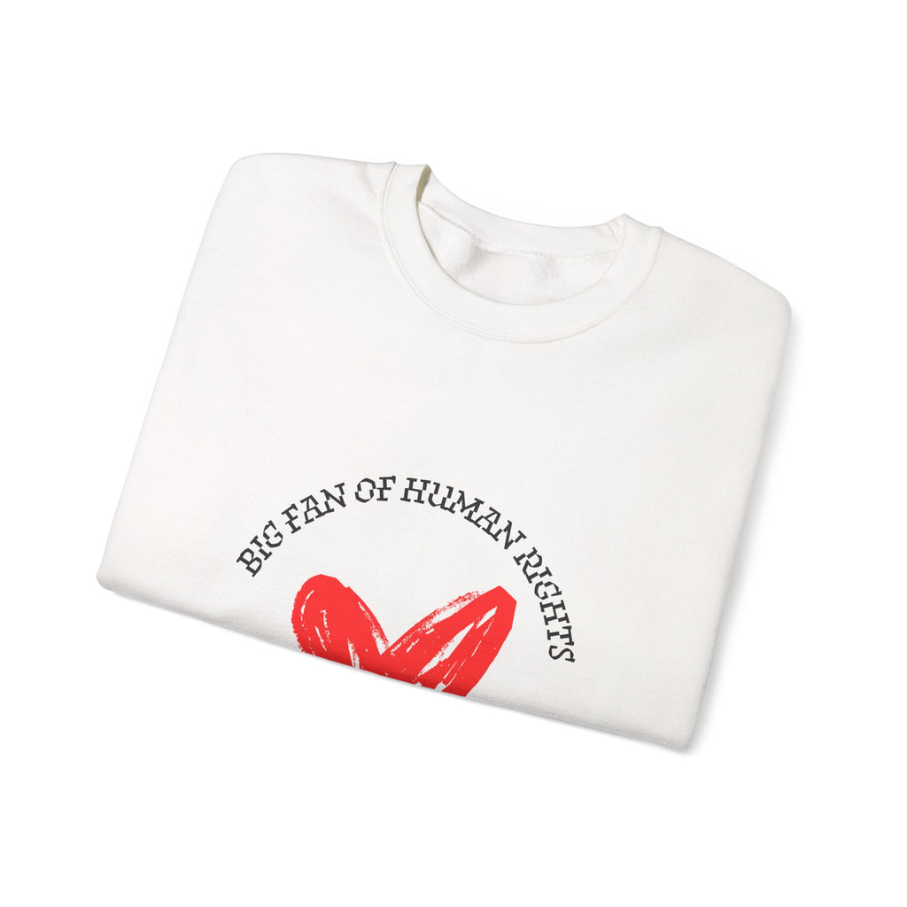 Fan of Human Rights Crewneck Sweatshirt- blk print